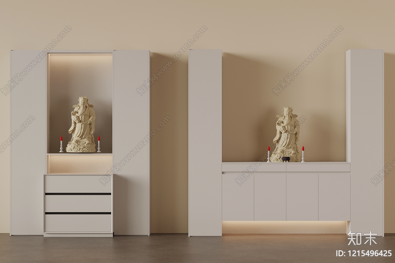 新中式佛龛3D模型下载【ID:1215496425】