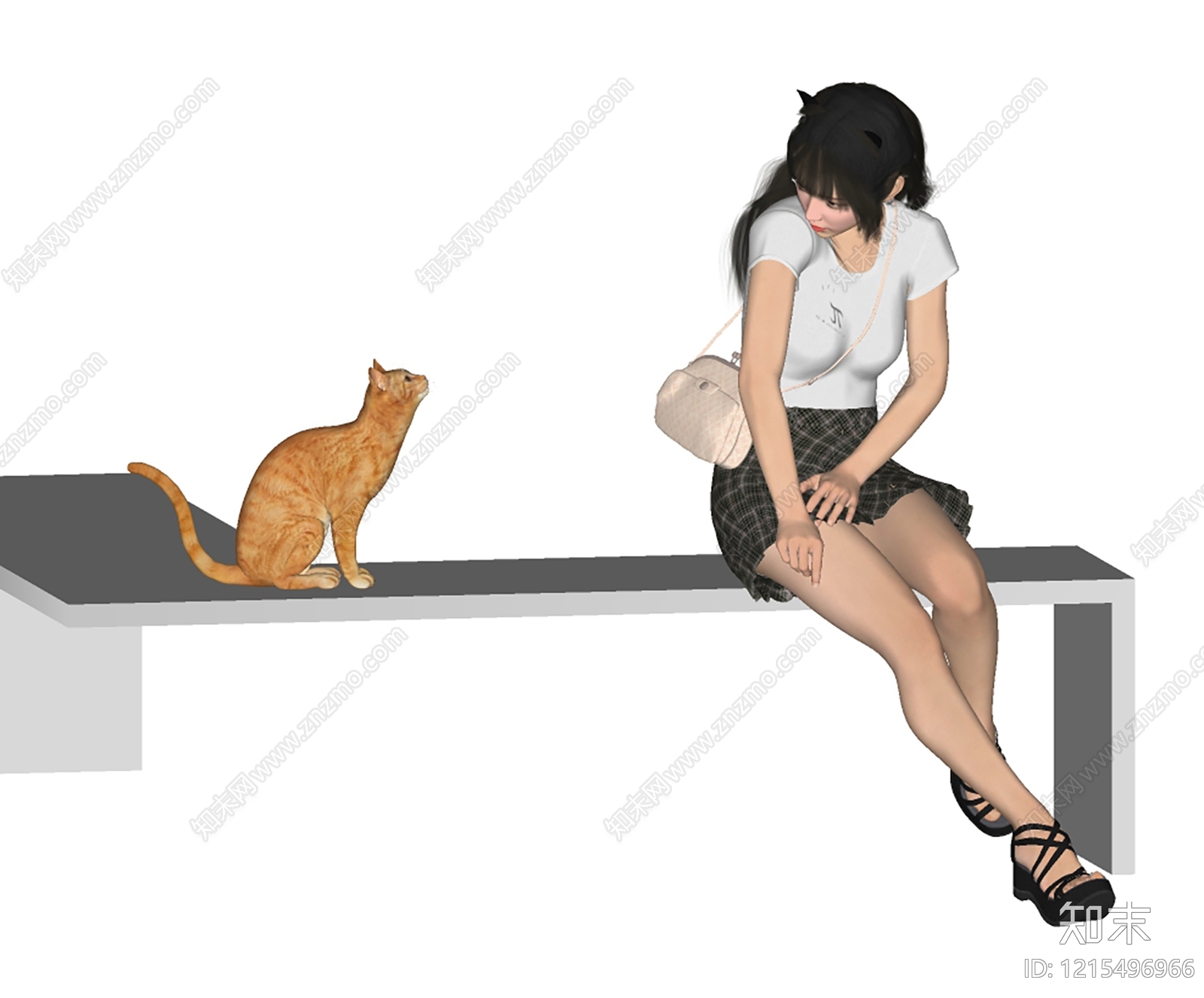极简女人SU模型下载【ID:1215496966】
