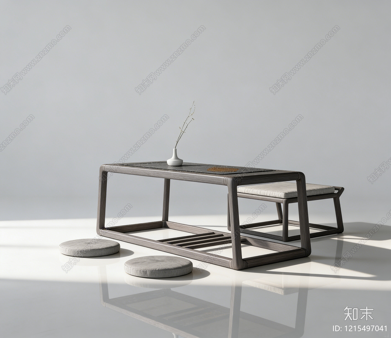 新中式茶桌椅SU模型下载【ID:1215497041】