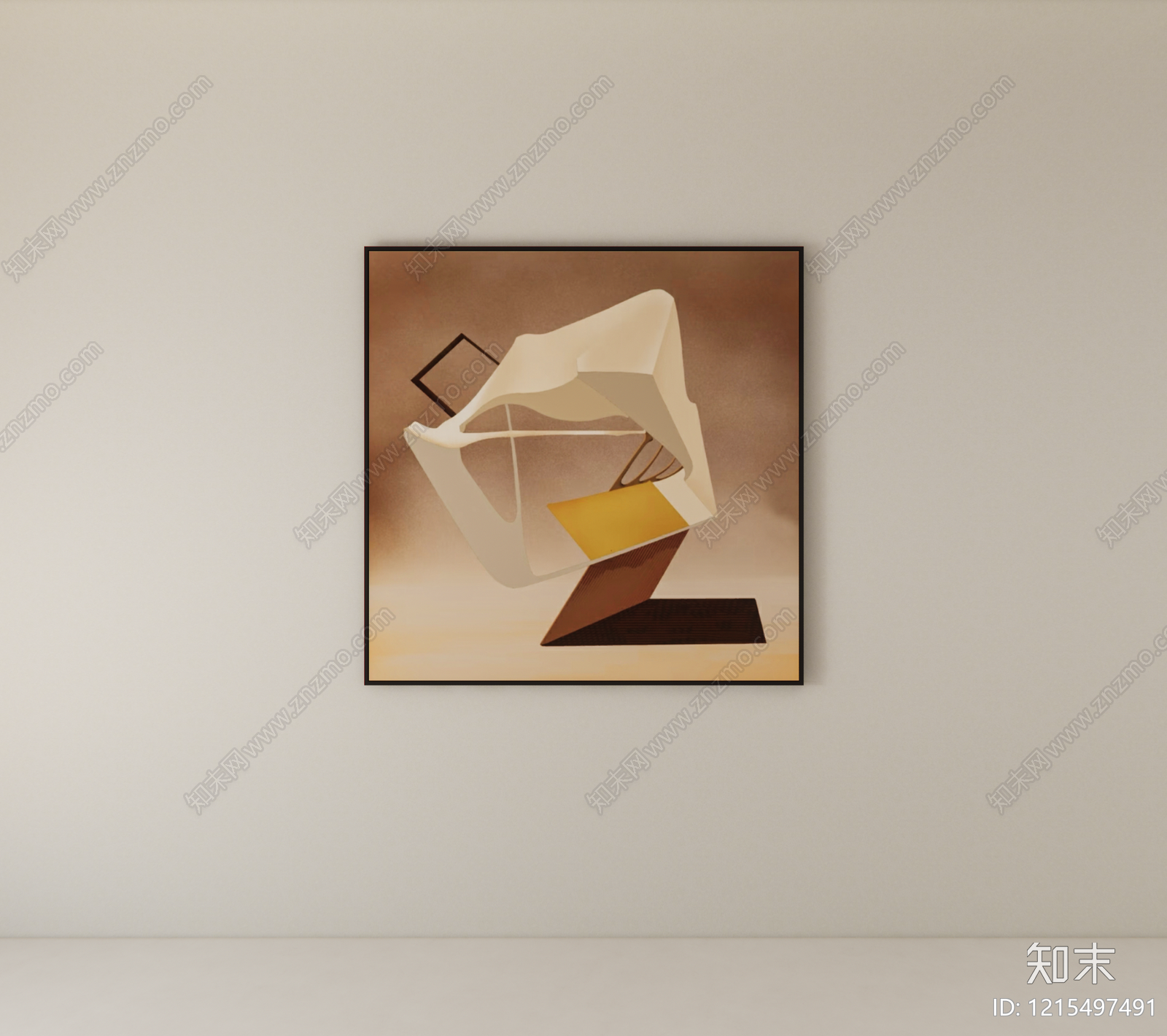 现代挂画SU模型下载【ID:1215497491】