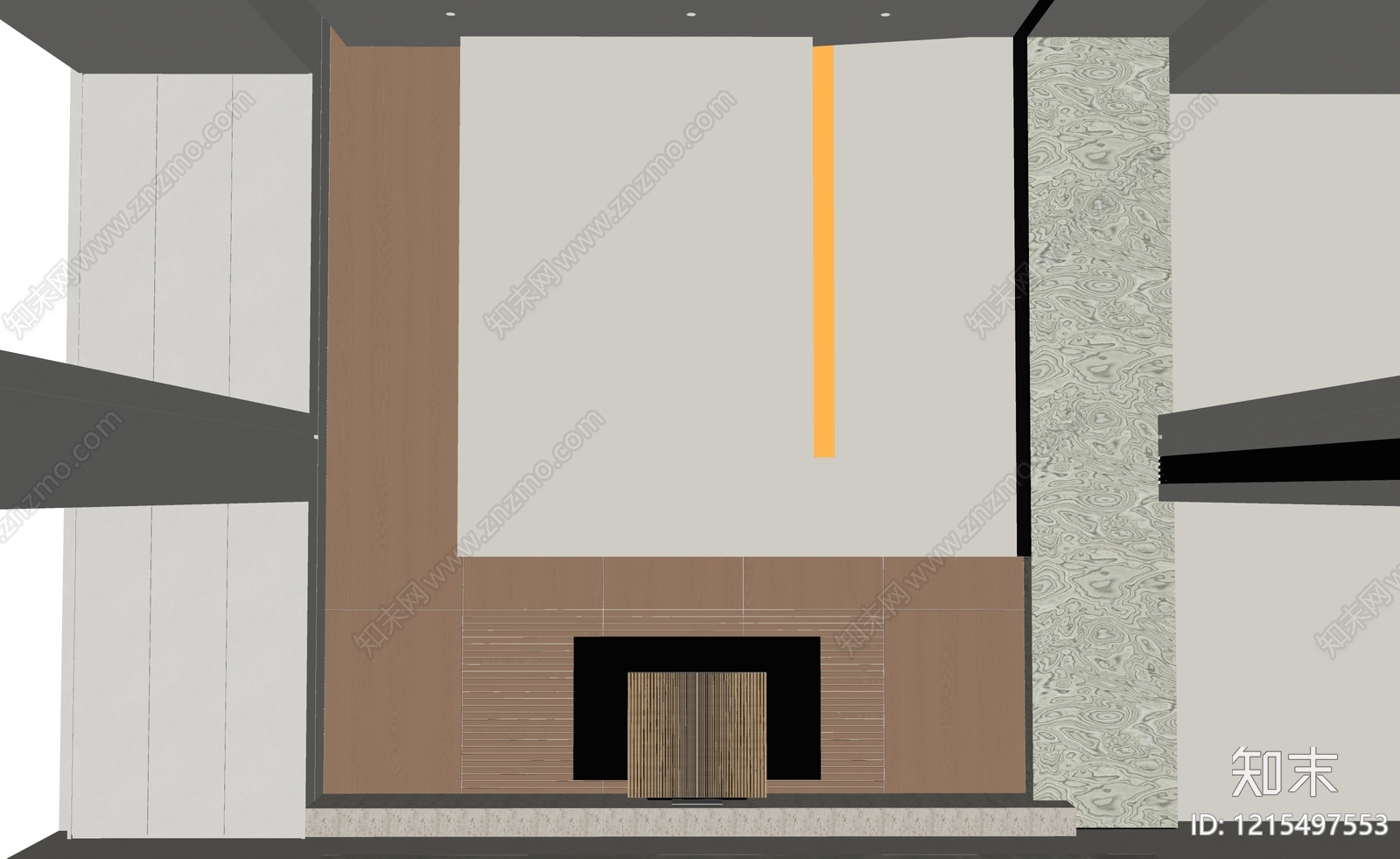 现代背景墙SU模型下载【ID:1215497553】