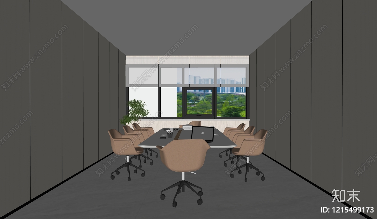 现代简约会议室SU模型下载【ID:1215499173】