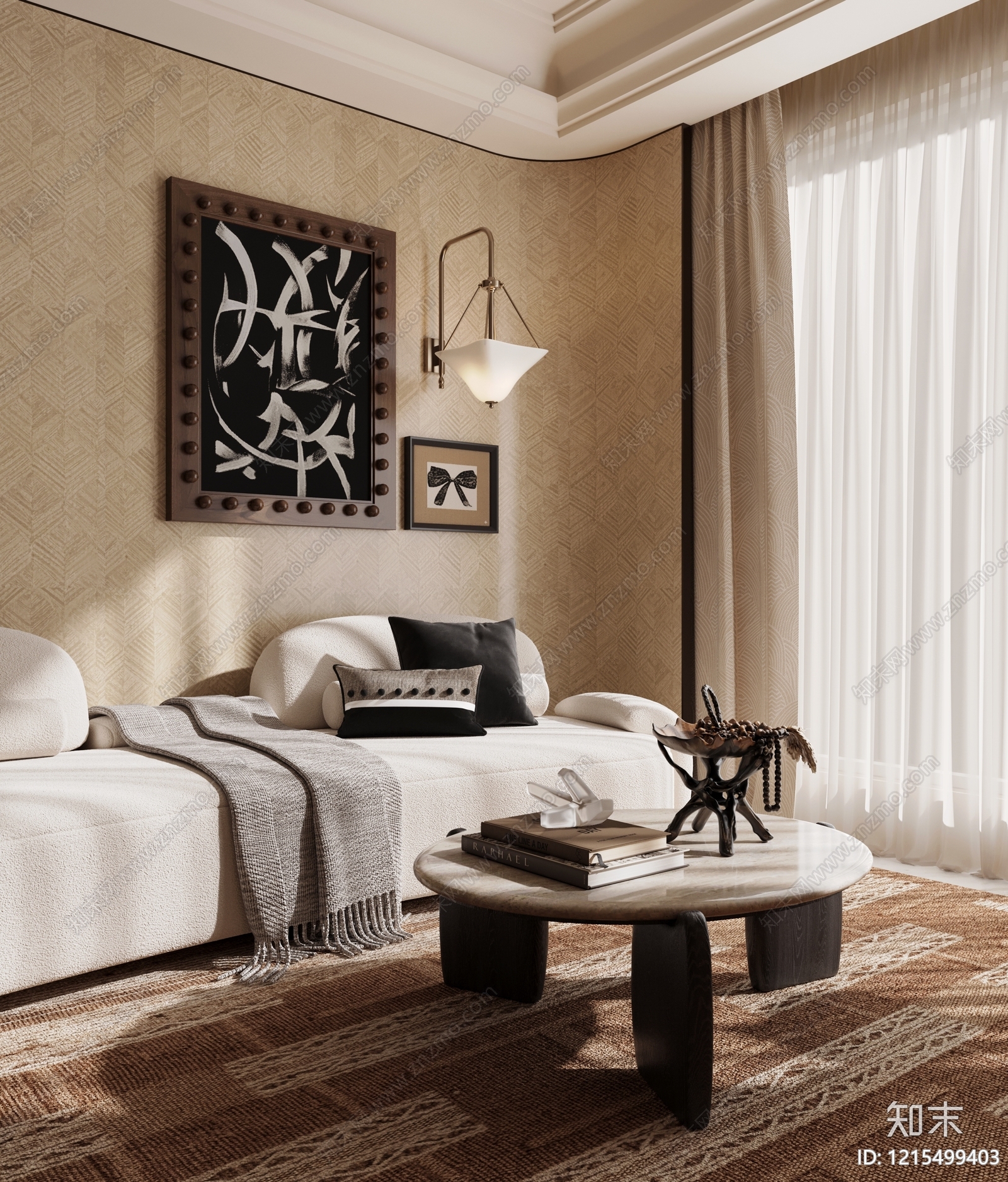 中古风家居客厅3D模型下载【ID:1215499403】