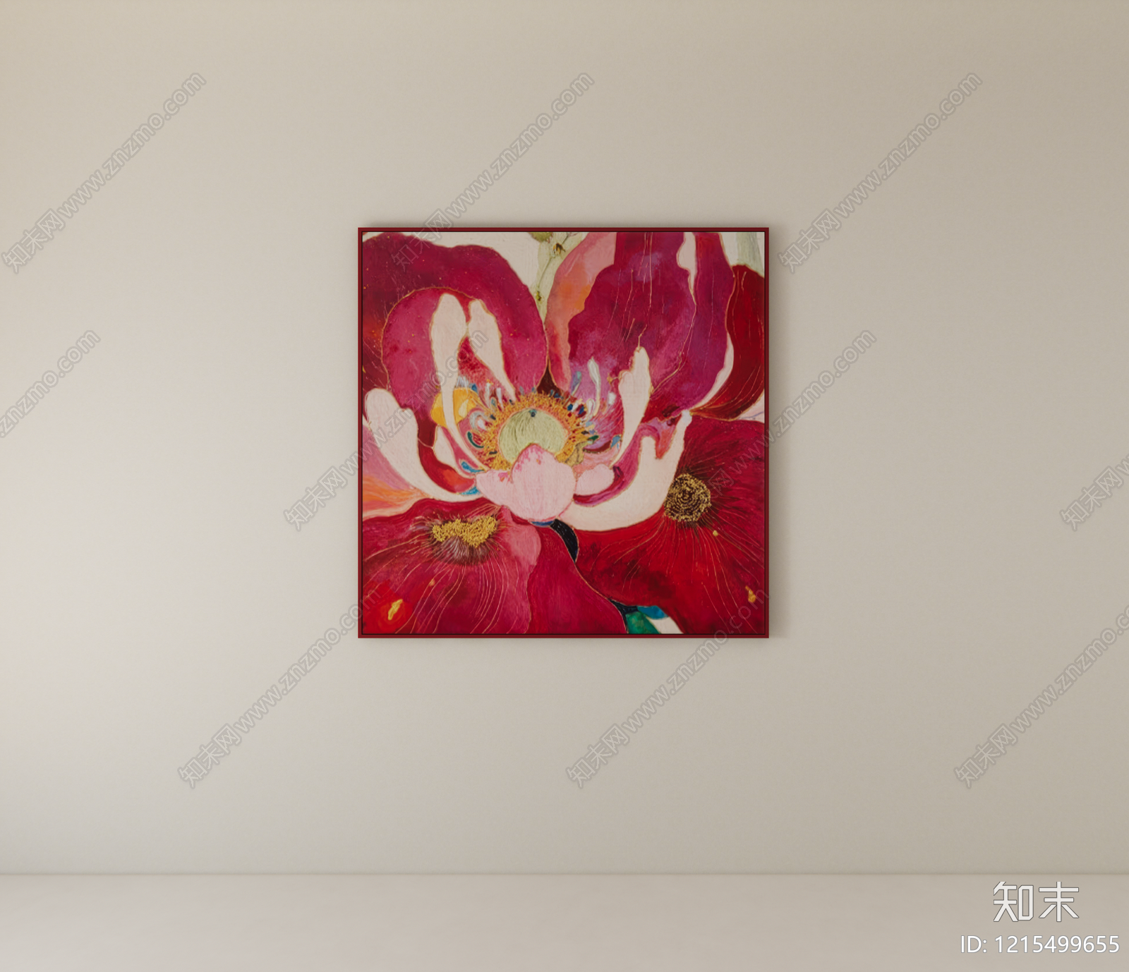 奶油风挂画SU模型下载【ID:1215499655】