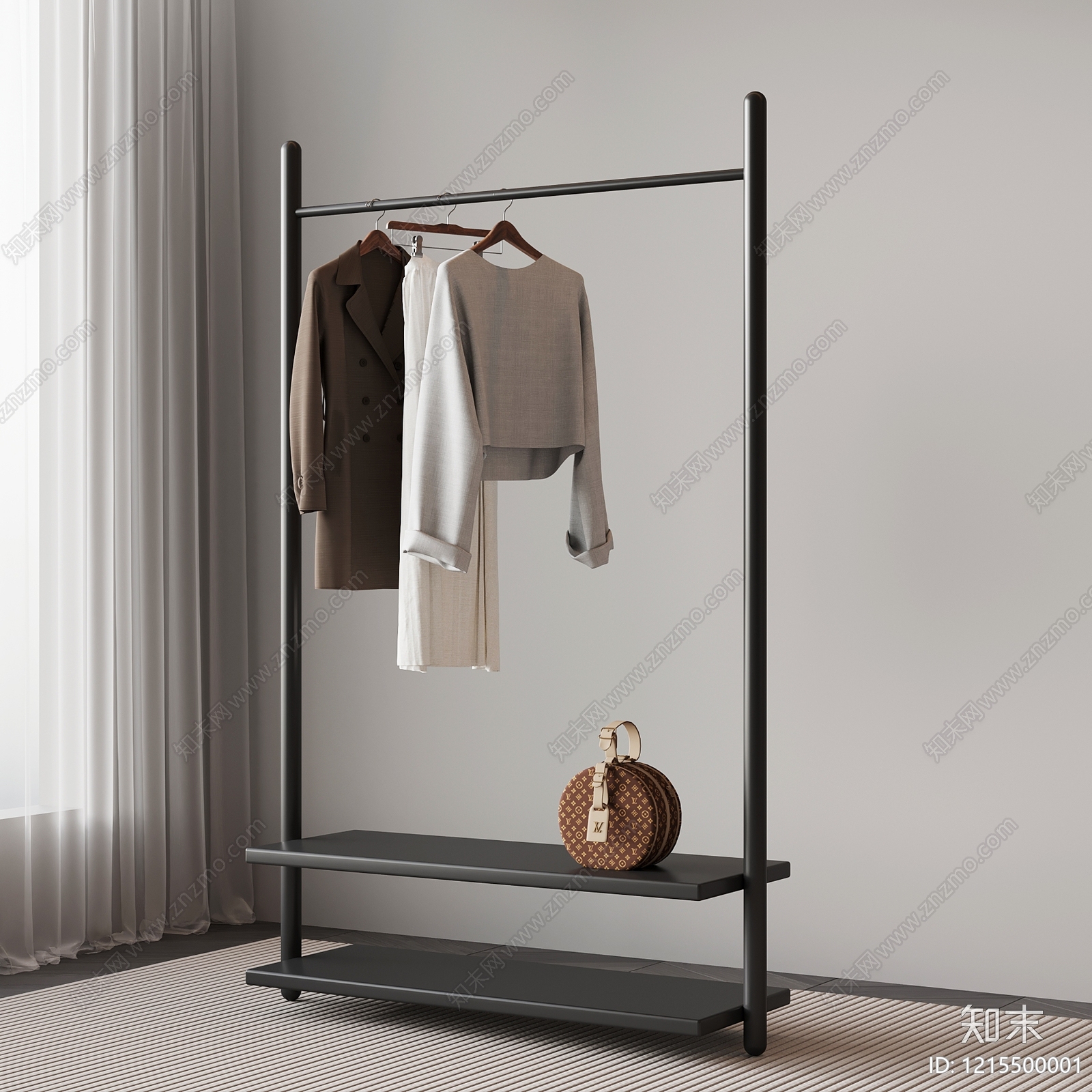 极简衣架SU模型下载【ID:1215500001】