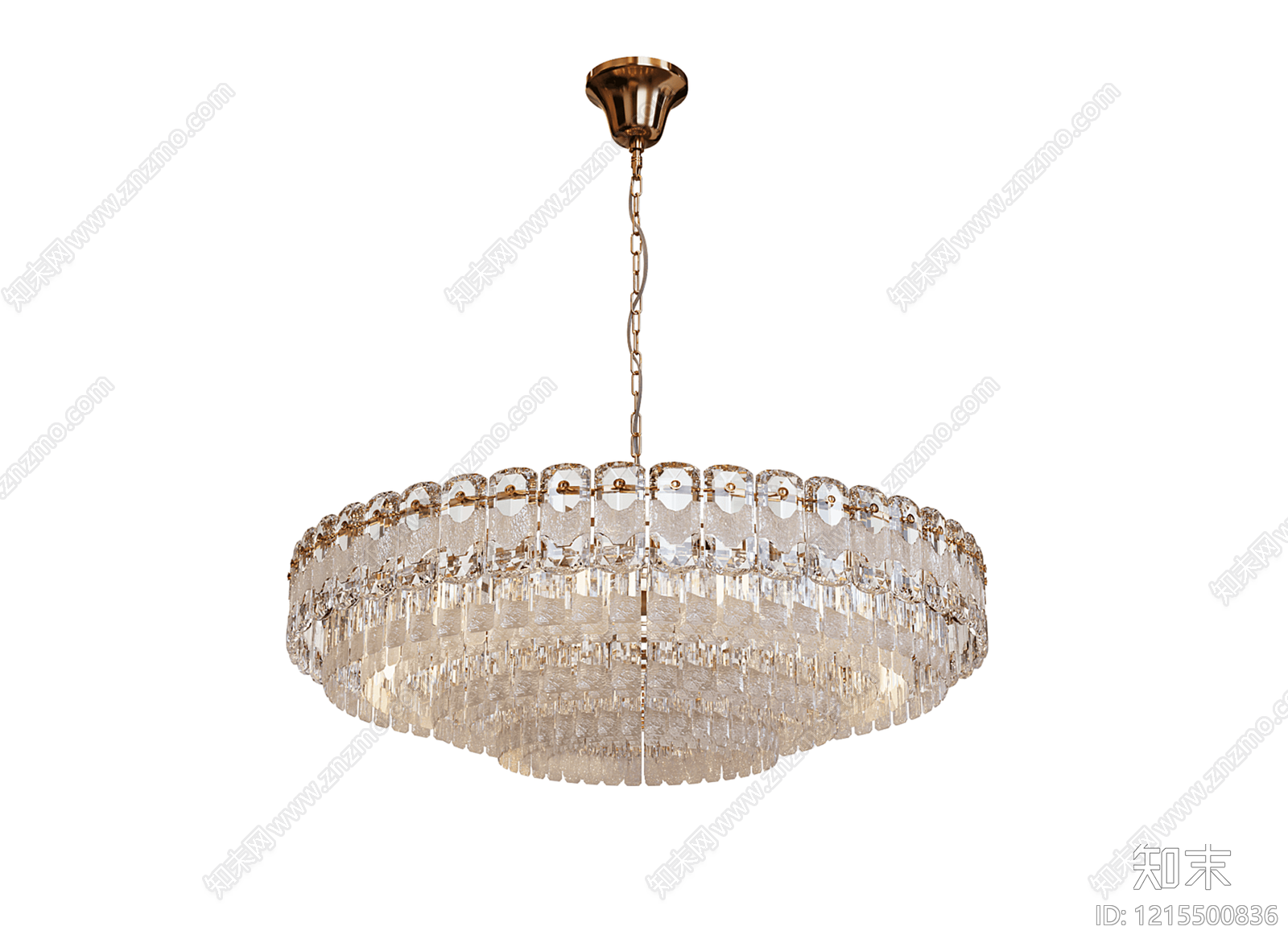 欧式水晶吊灯3D模型下载【ID:1215500836】