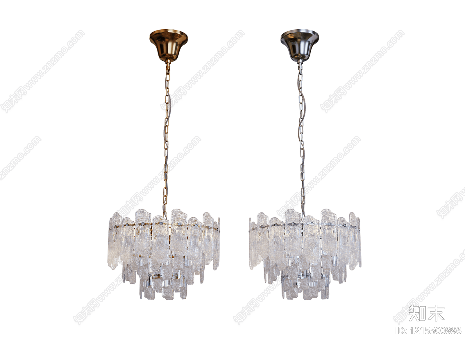 现代简约水晶吊灯3D模型下载【ID:1215500996】