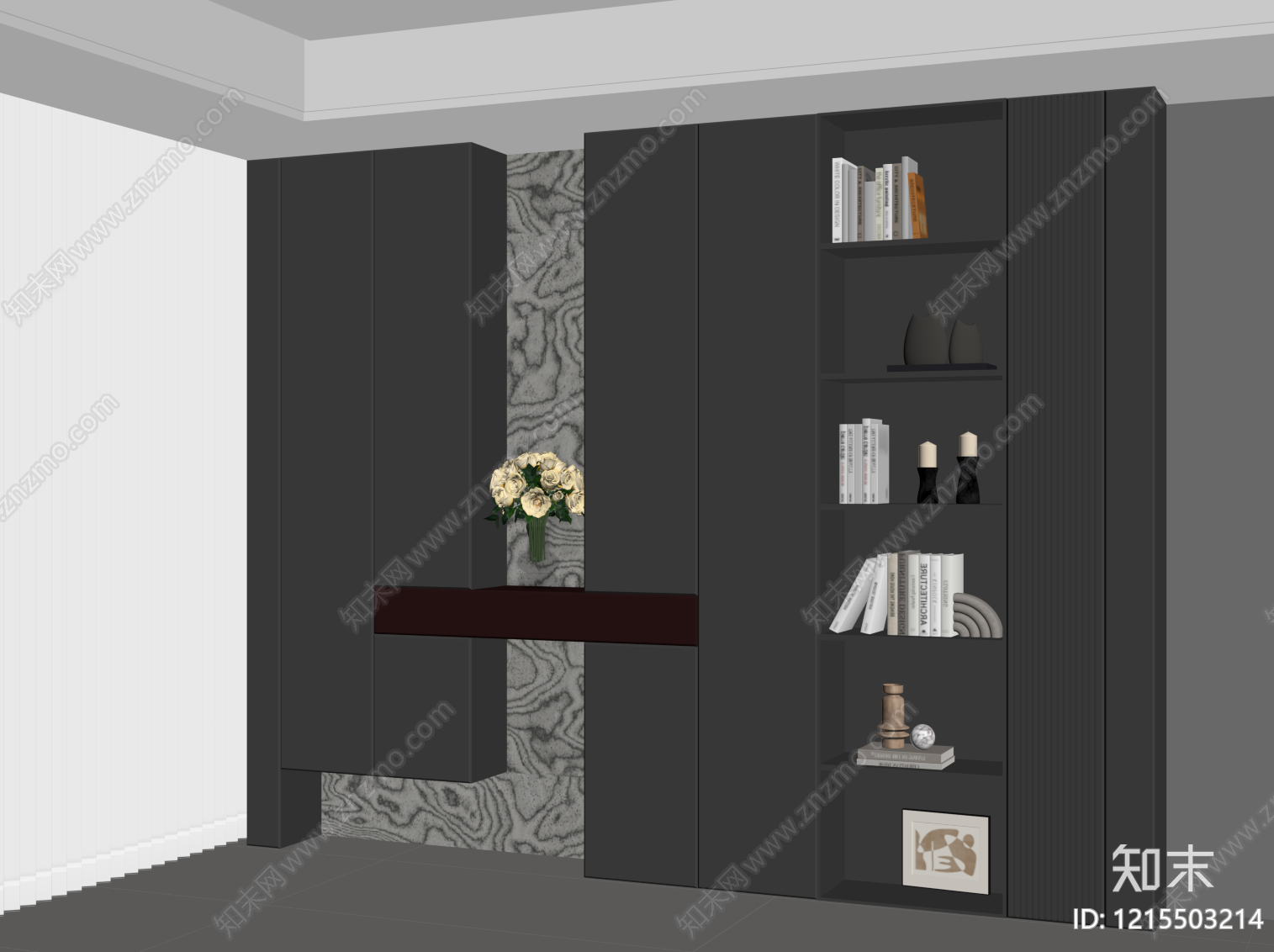 现代极简玄关柜SU模型下载【ID:1215503214】