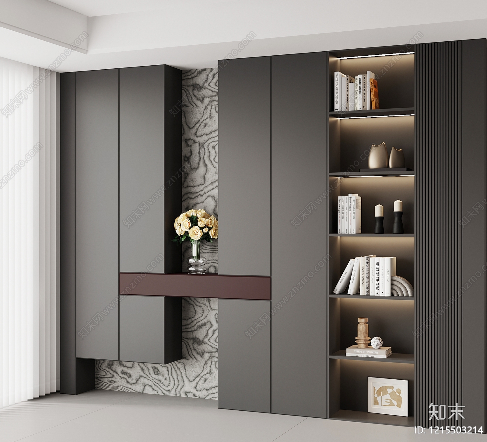 现代极简玄关柜SU模型下载【ID:1215503214】