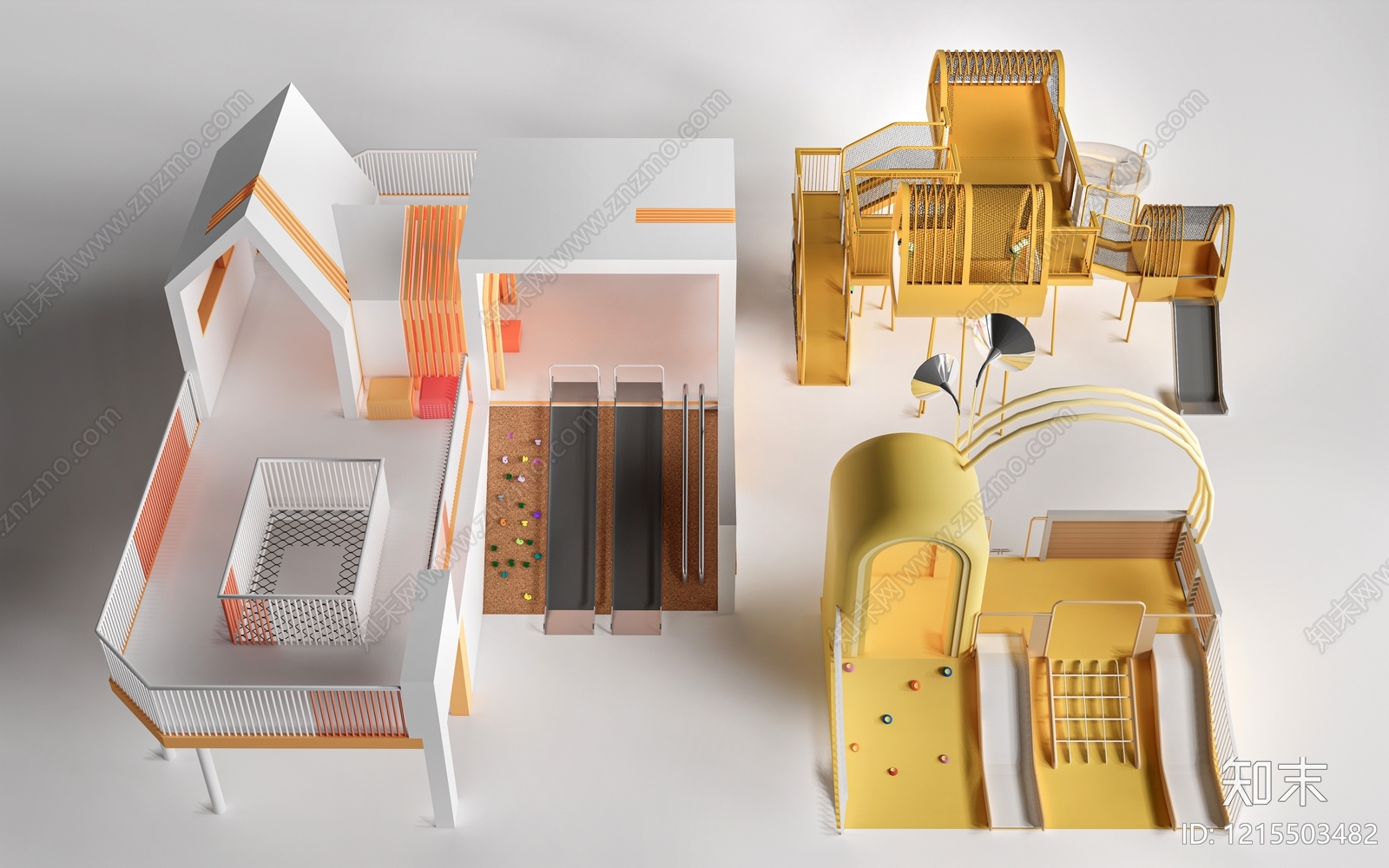 现代极简幼儿园SU模型下载【ID:1215503482】