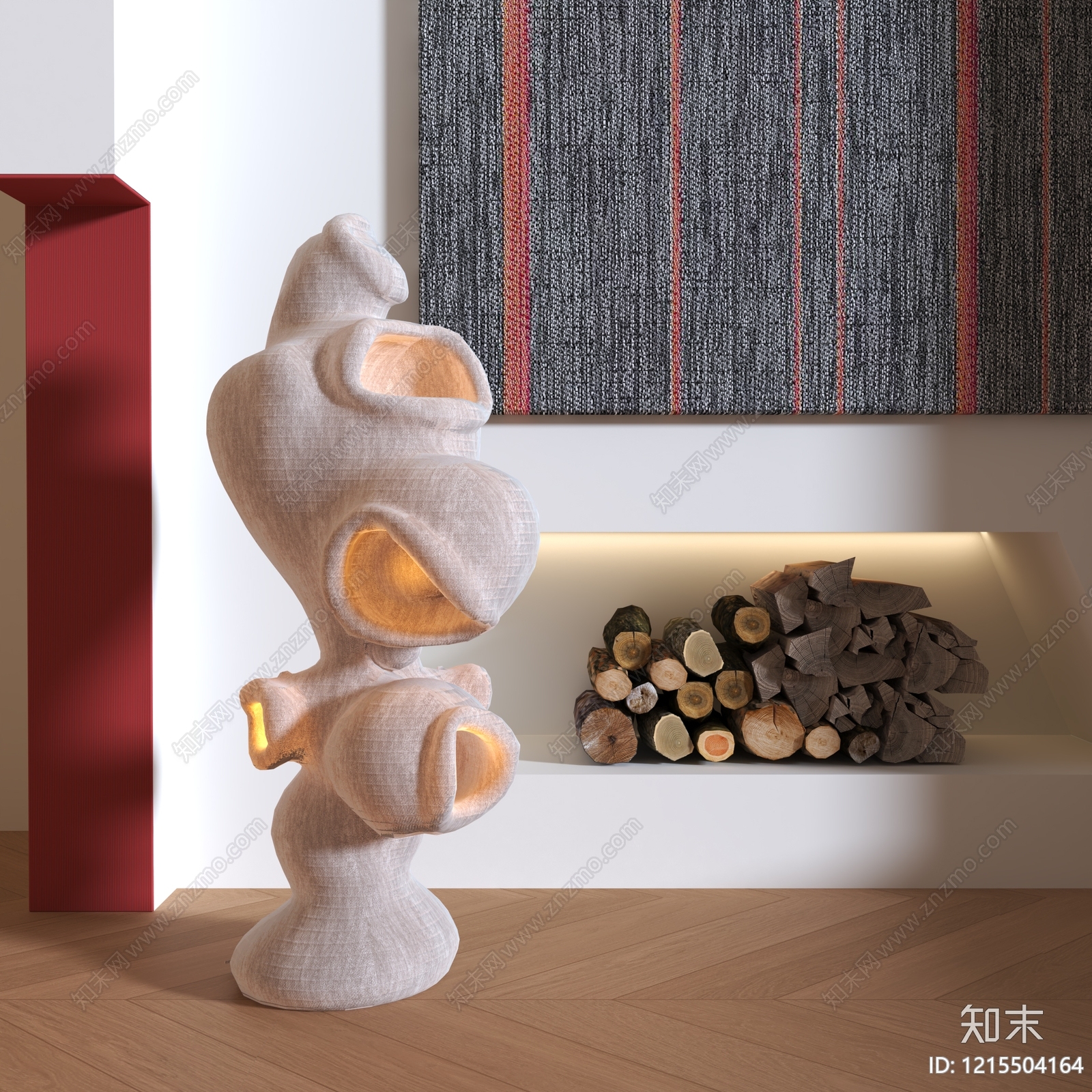 现代艺术风落地灯3D模型下载【ID:1215504164】