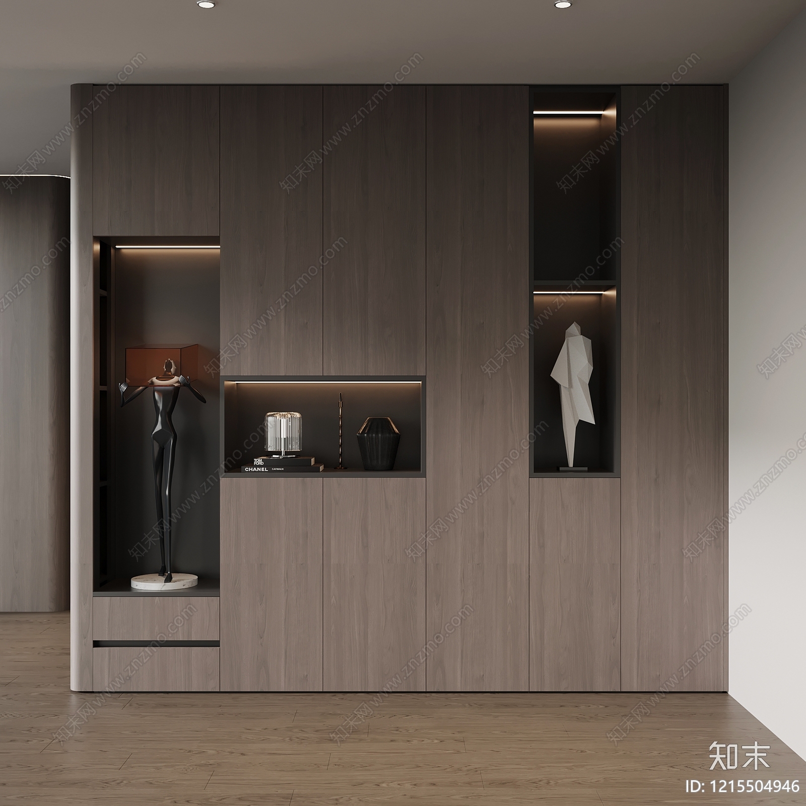 极简玄关3D模型下载【ID:1215504946】
