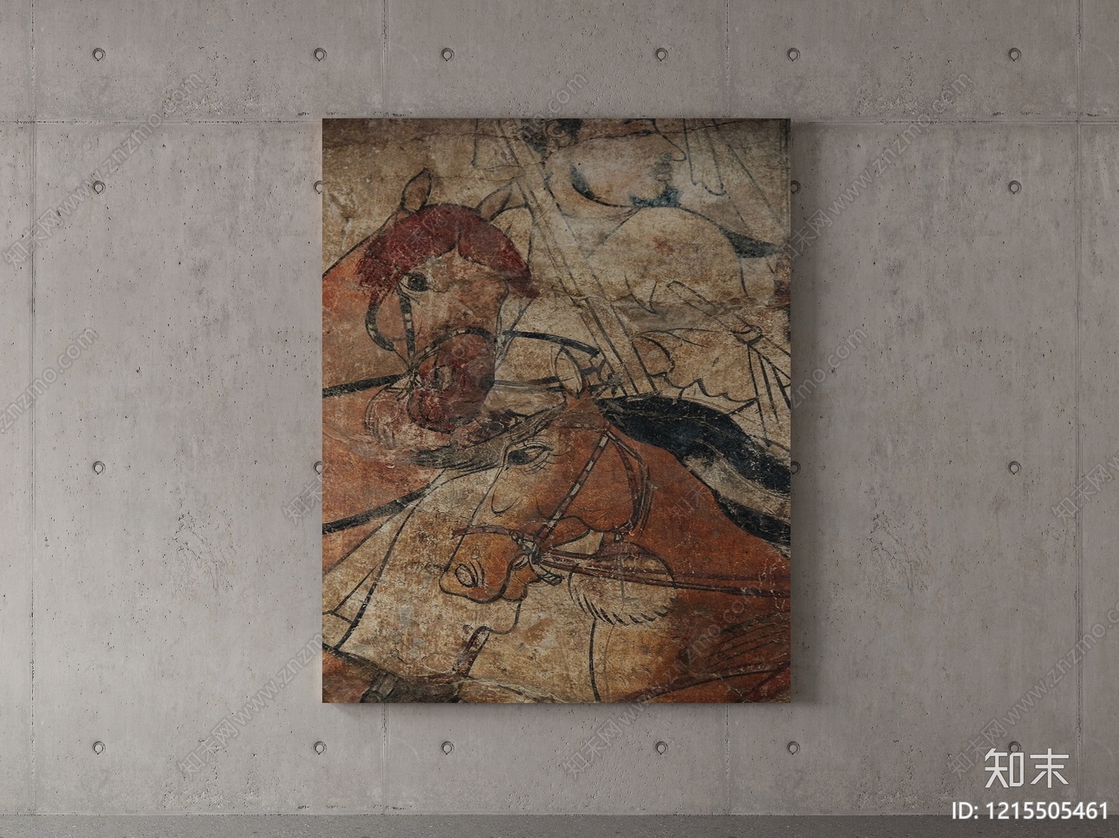 复古挂画3D模型下载【ID:1215505461】
