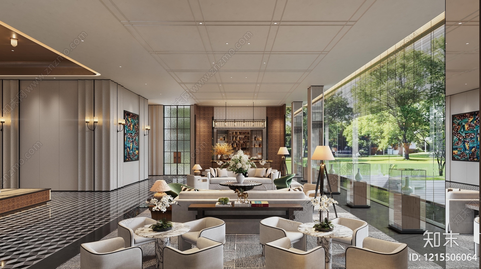 现代新中式售楼处下载【ID:1215506064】