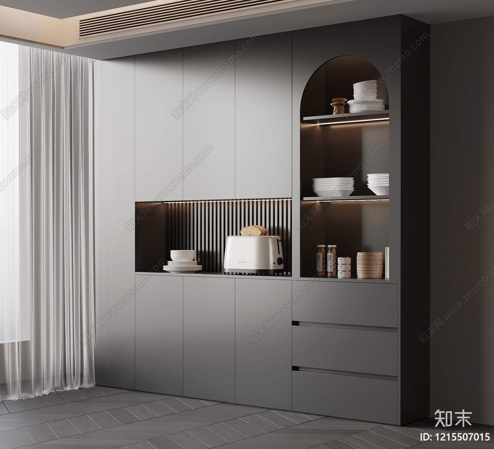 极简玄关3D模型下载【ID:1215507015】
