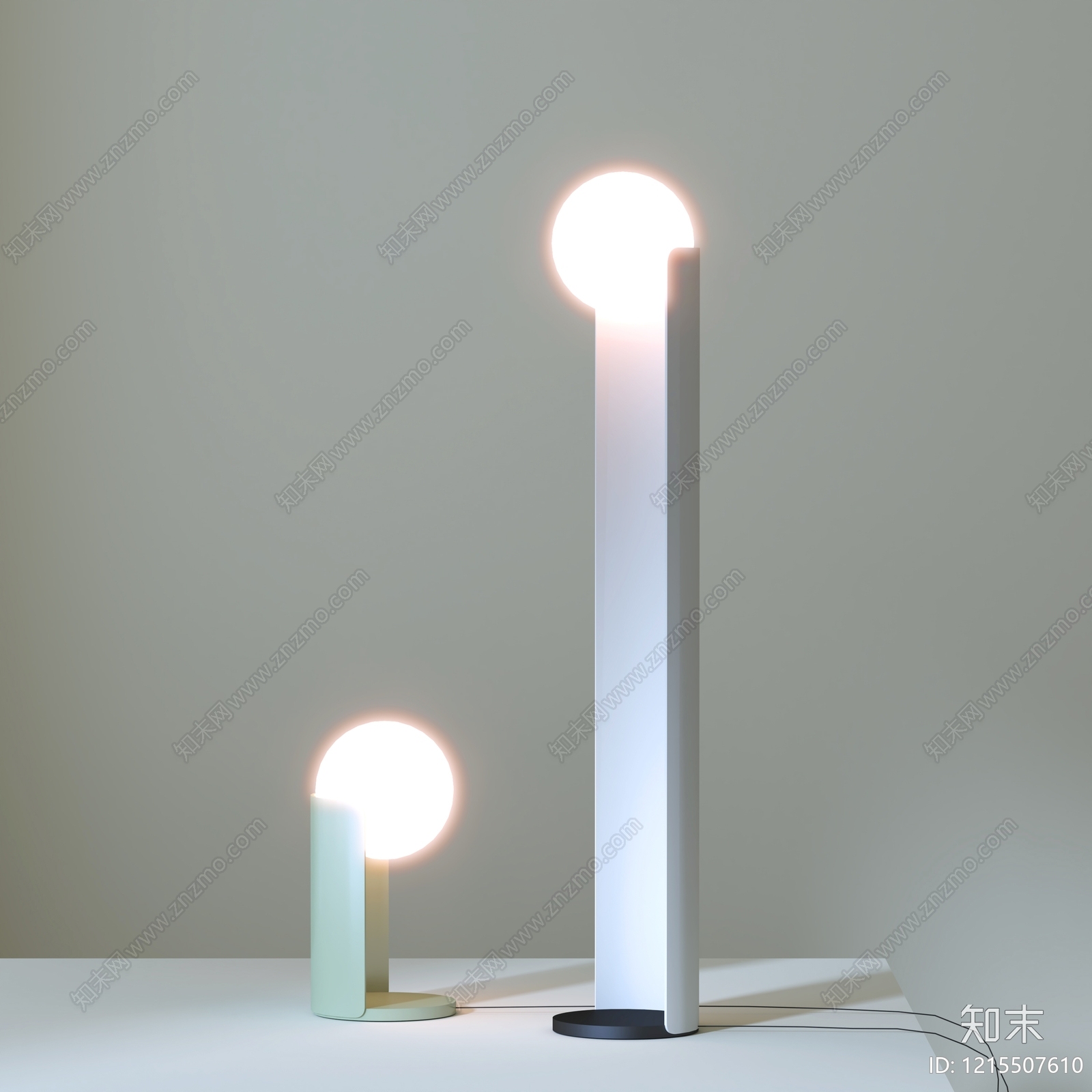 极简落地灯3D模型下载【ID:1215507610】