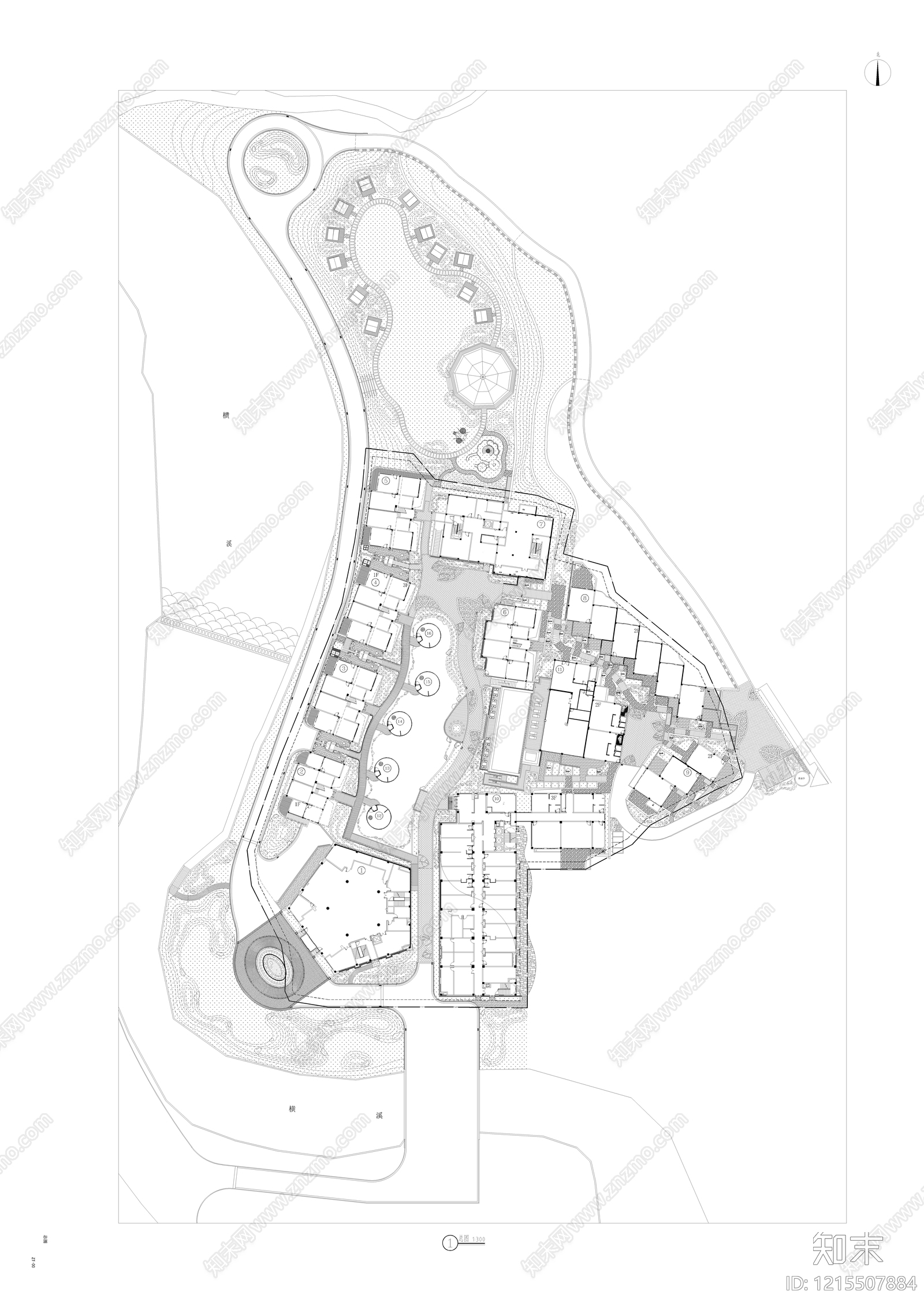 民宿景观施工图下载【ID:1215507884】