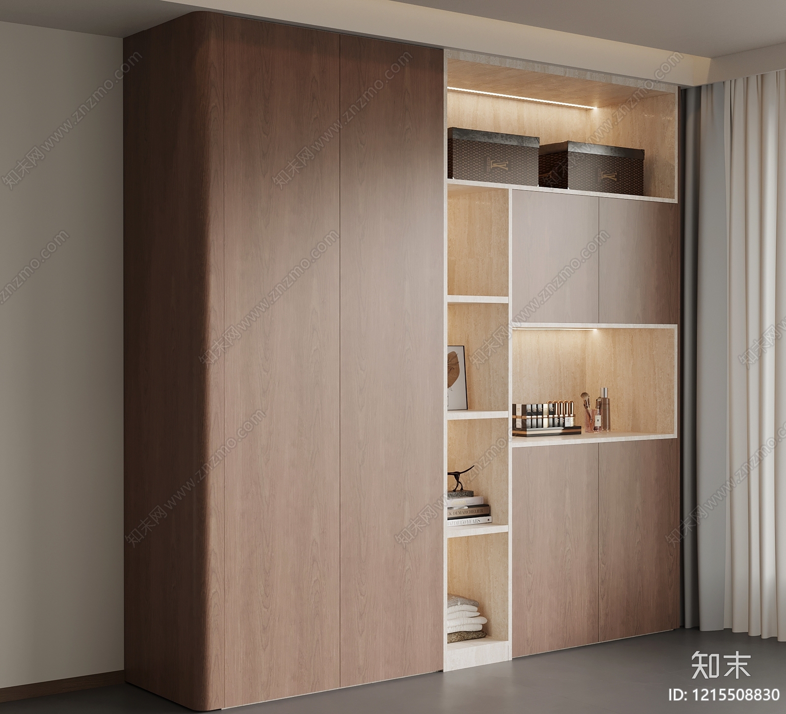 现代简约衣柜SU模型下载【ID:1215508830】