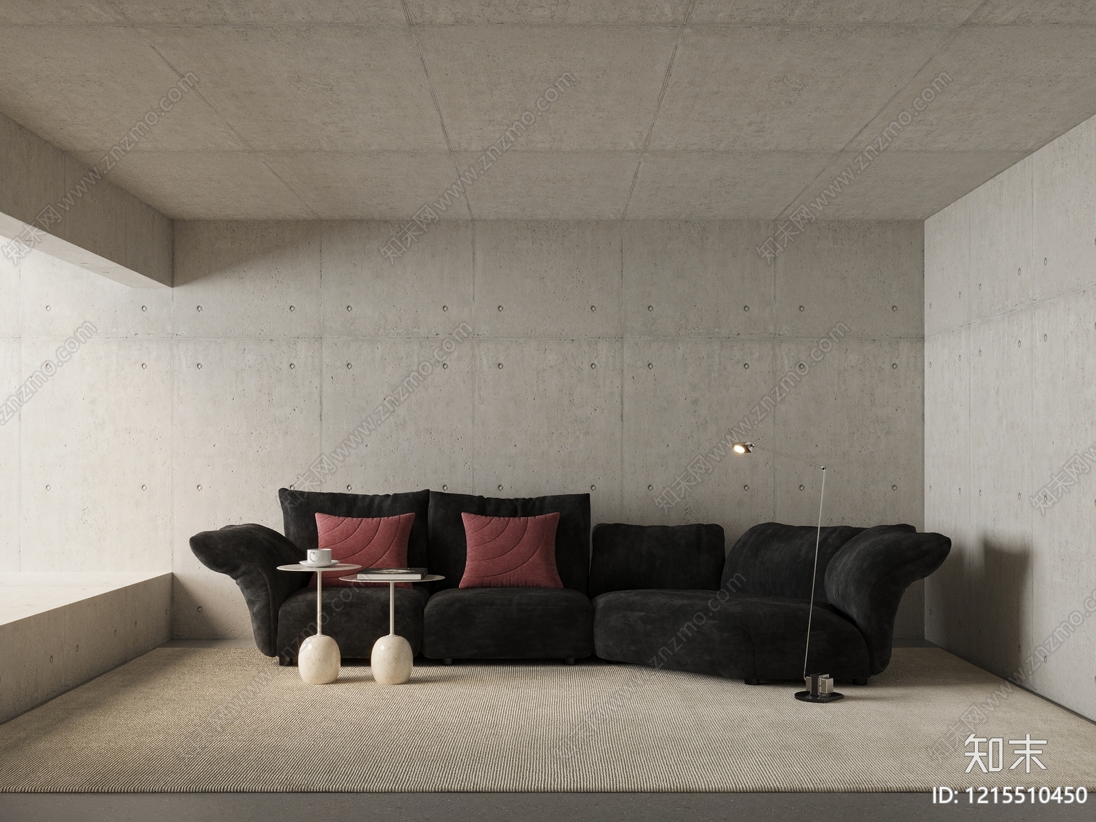 极简多人沙发3D模型下载【ID:1215510450】