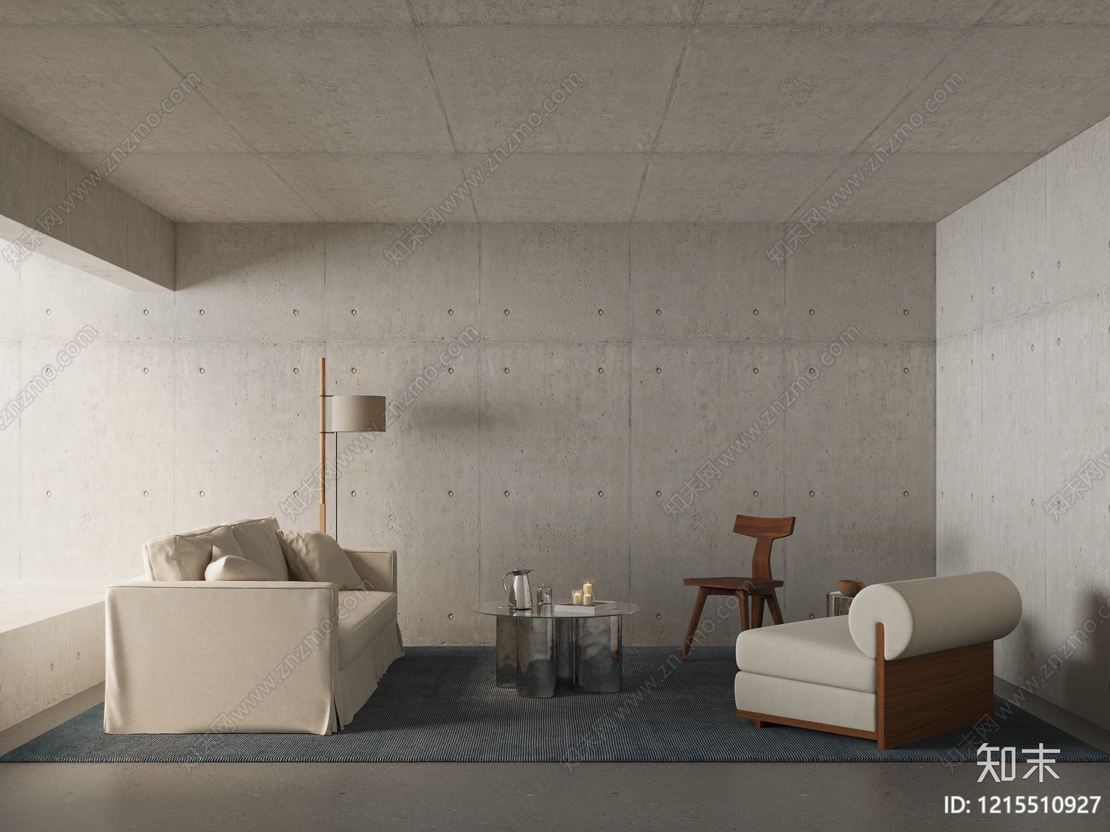 极简三人沙发3D模型下载【ID:1215510927】