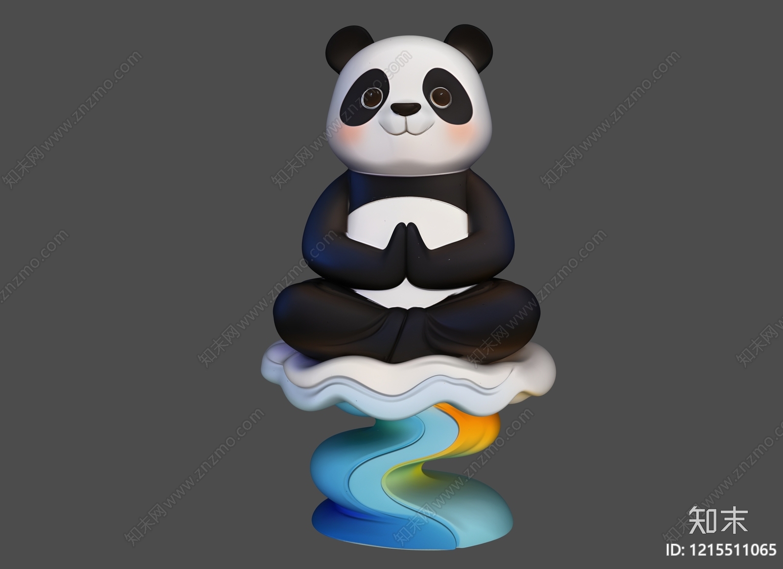 卡通风格雕塑摆件SU模型下载【ID:1215511065】