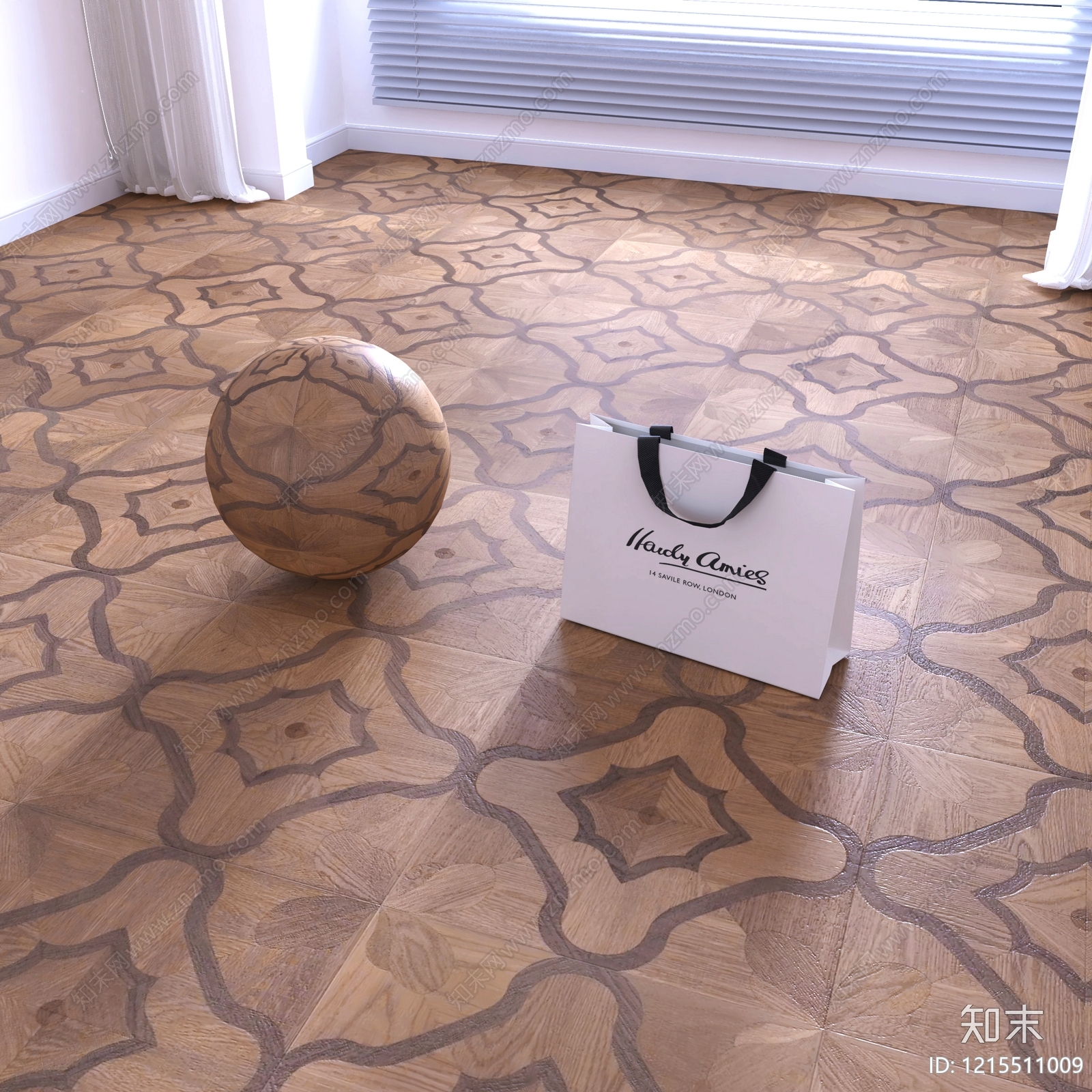 复古拼花地面拼花3D模型下载【ID:1215511009】