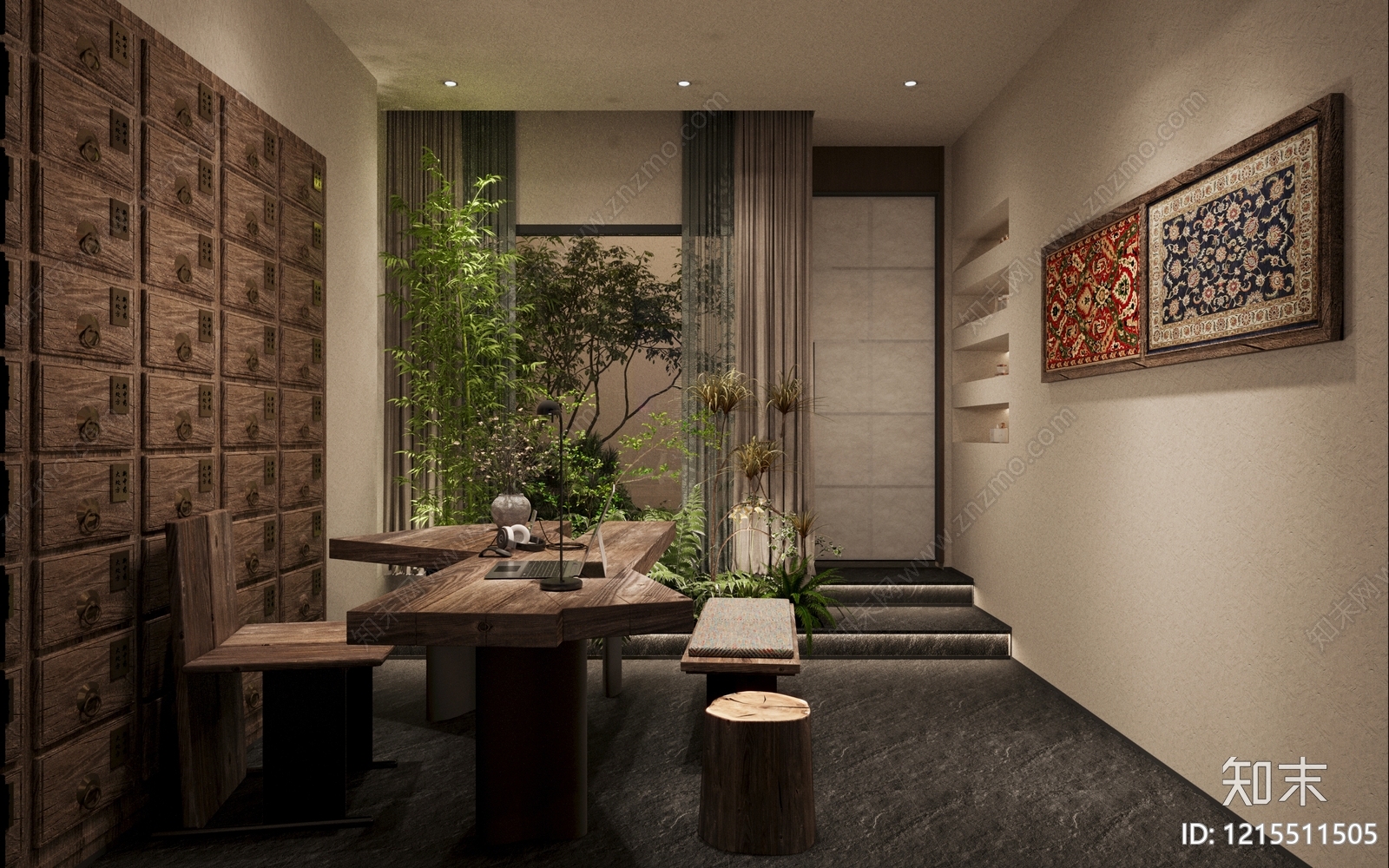 新中式足浴店3D模型下载【ID:1215511505】