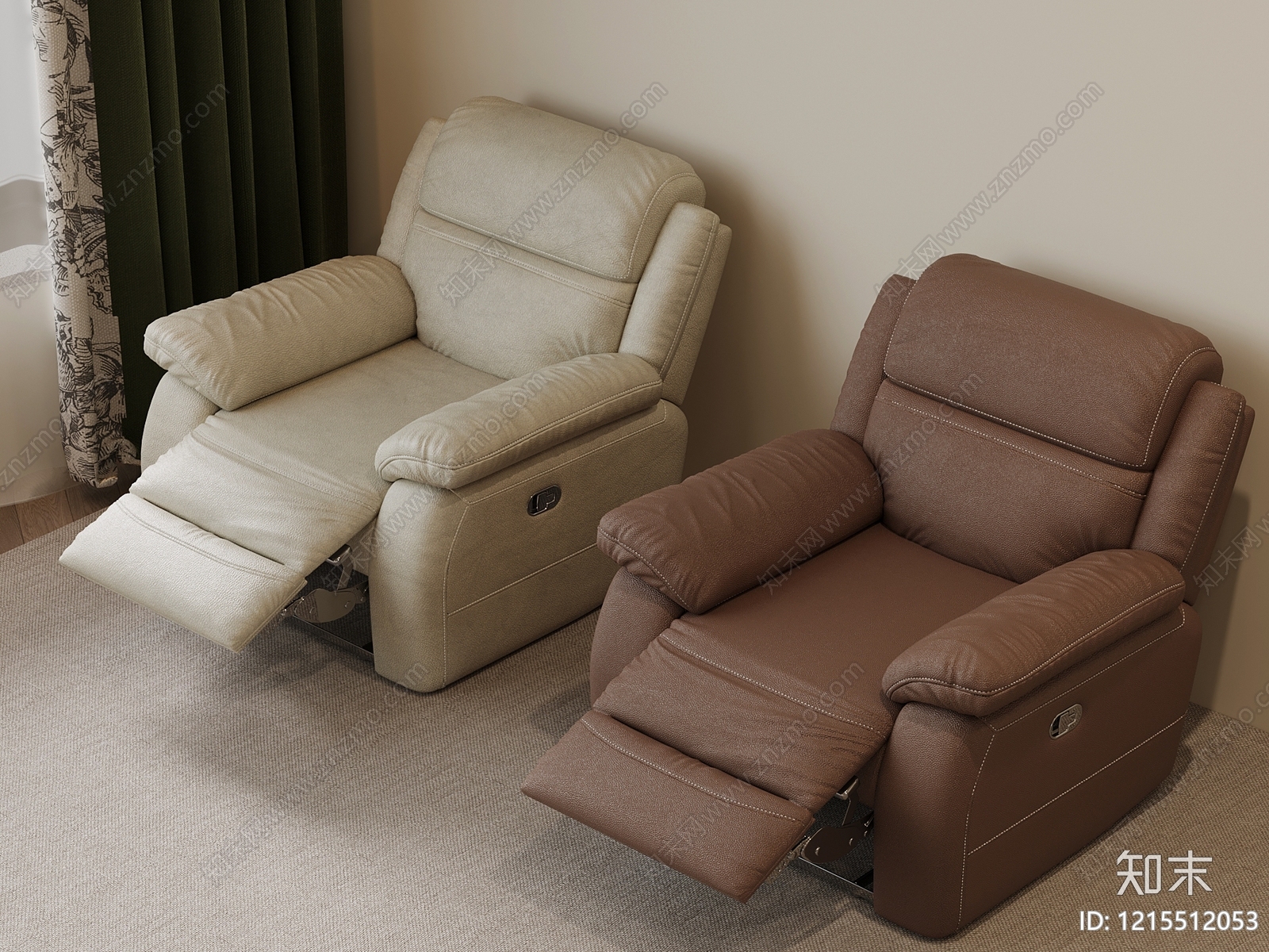 现代简约按摩椅3D模型下载【ID:1215512053】