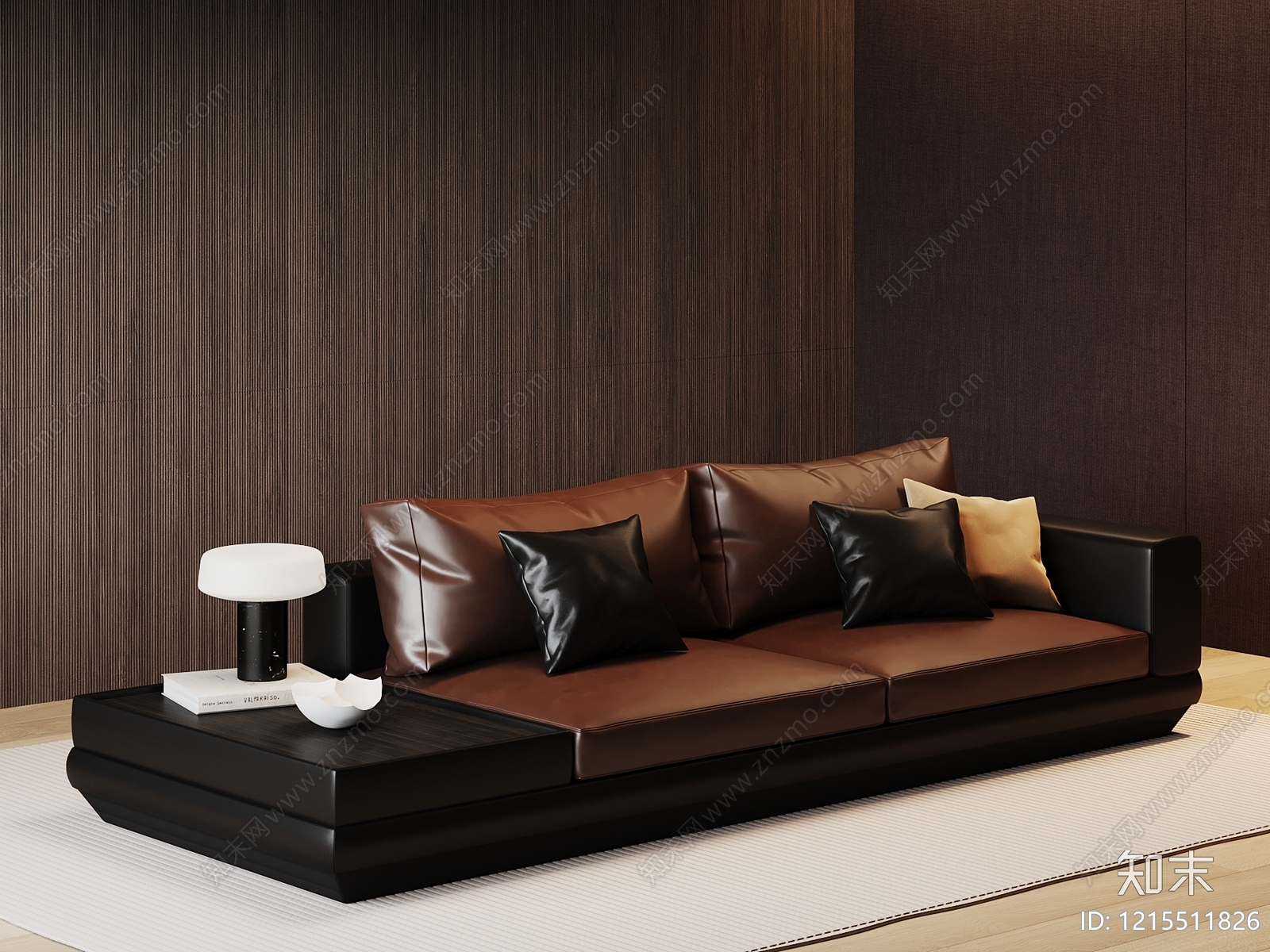 意式极简三人沙发SU模型下载【ID:1215511826】