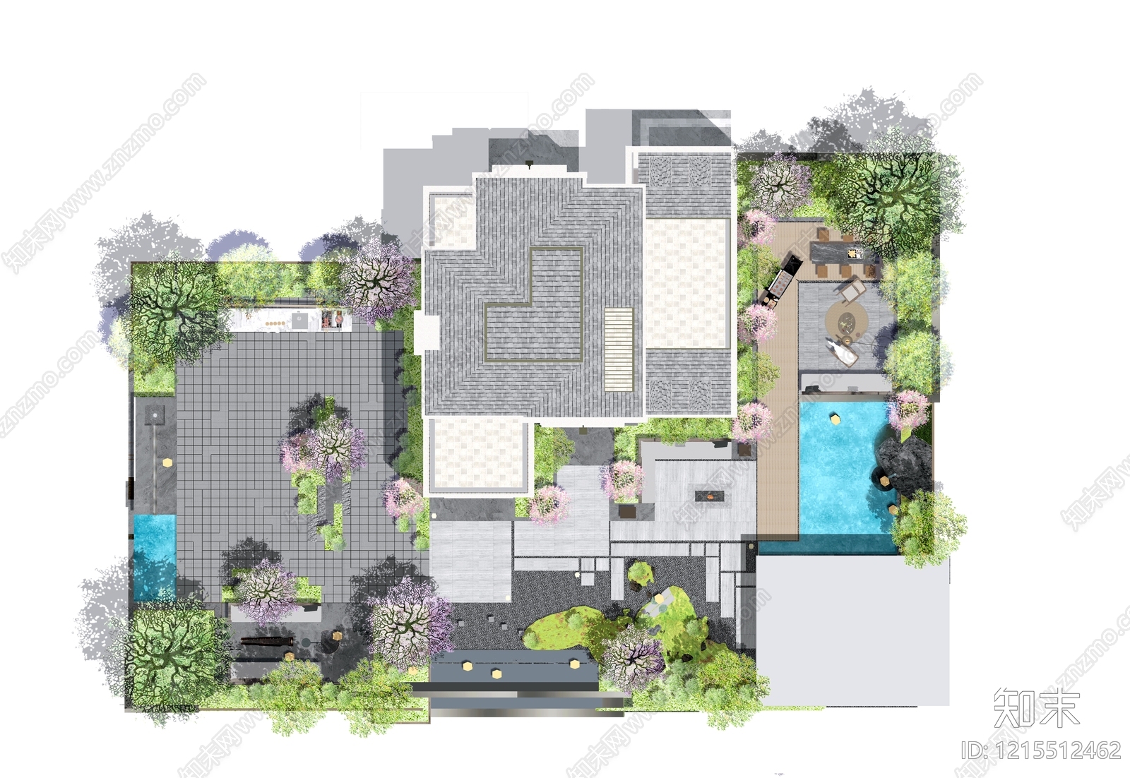 景观平面图cad施工图下载【ID:1215512462】