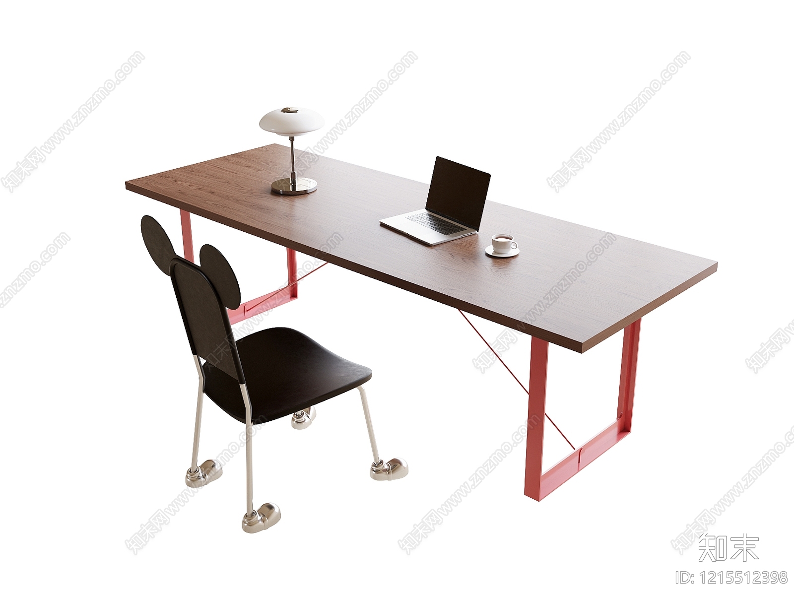 现代简约书桌椅3D模型下载【ID:1215512398】