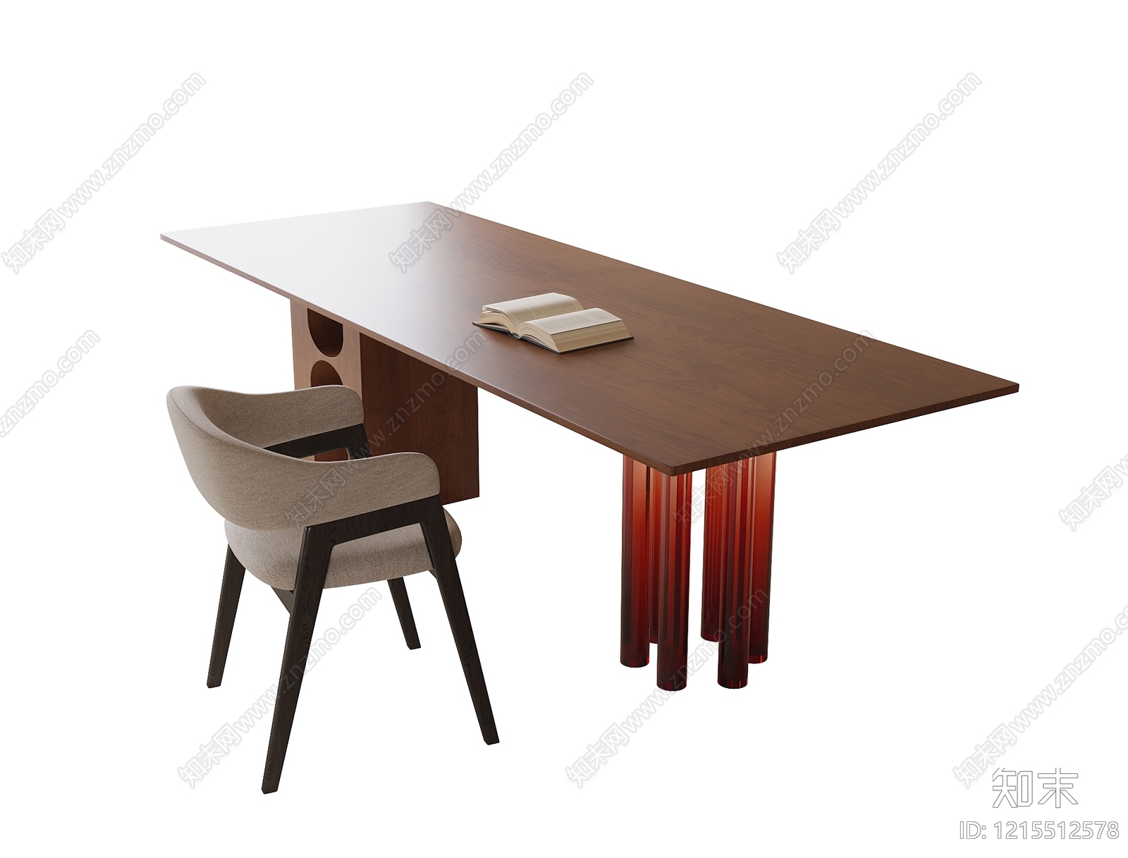 现代简约书桌椅3D模型下载【ID:1215512578】