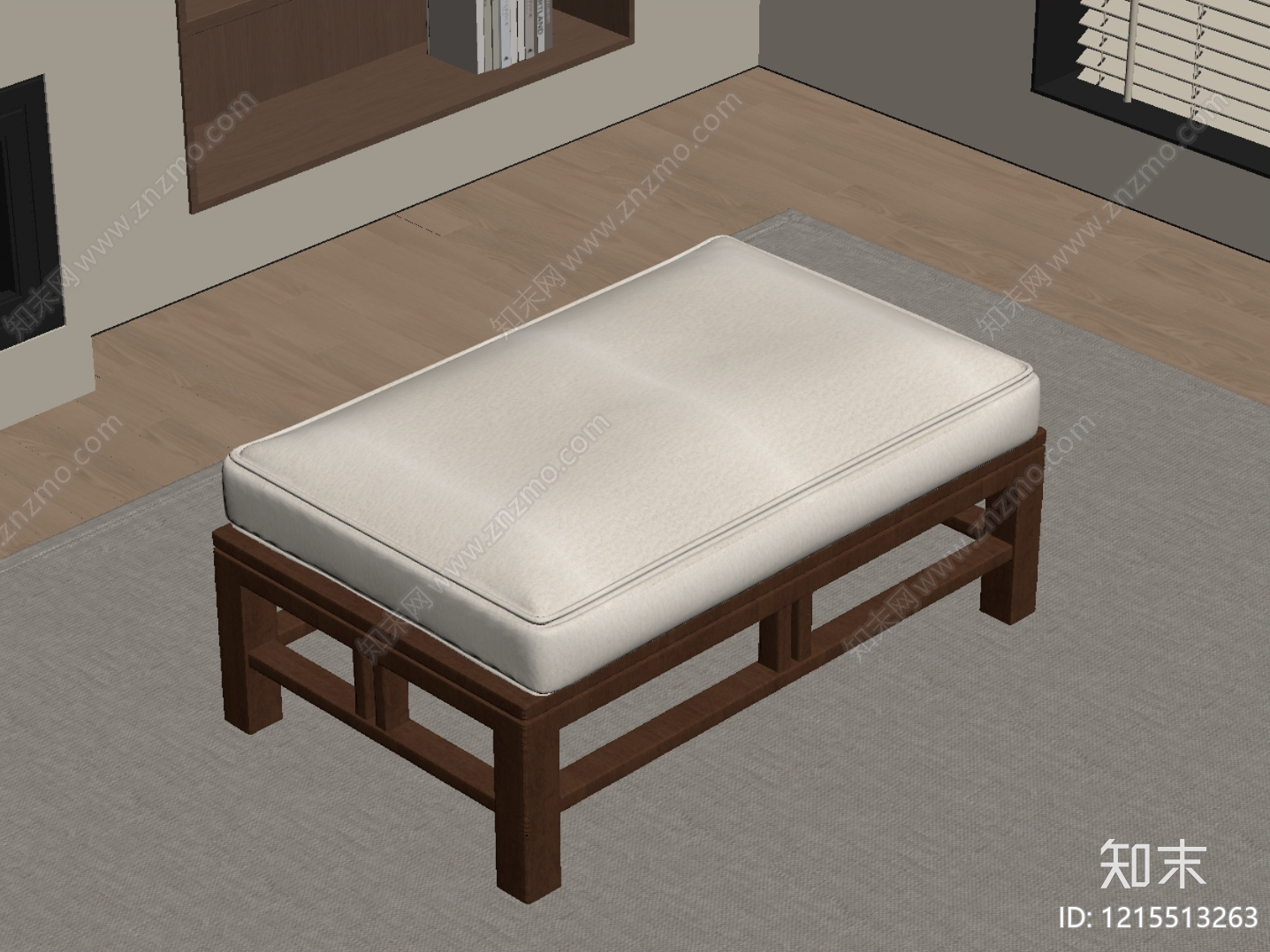 现代沙发凳SU模型下载【ID:1215513263】