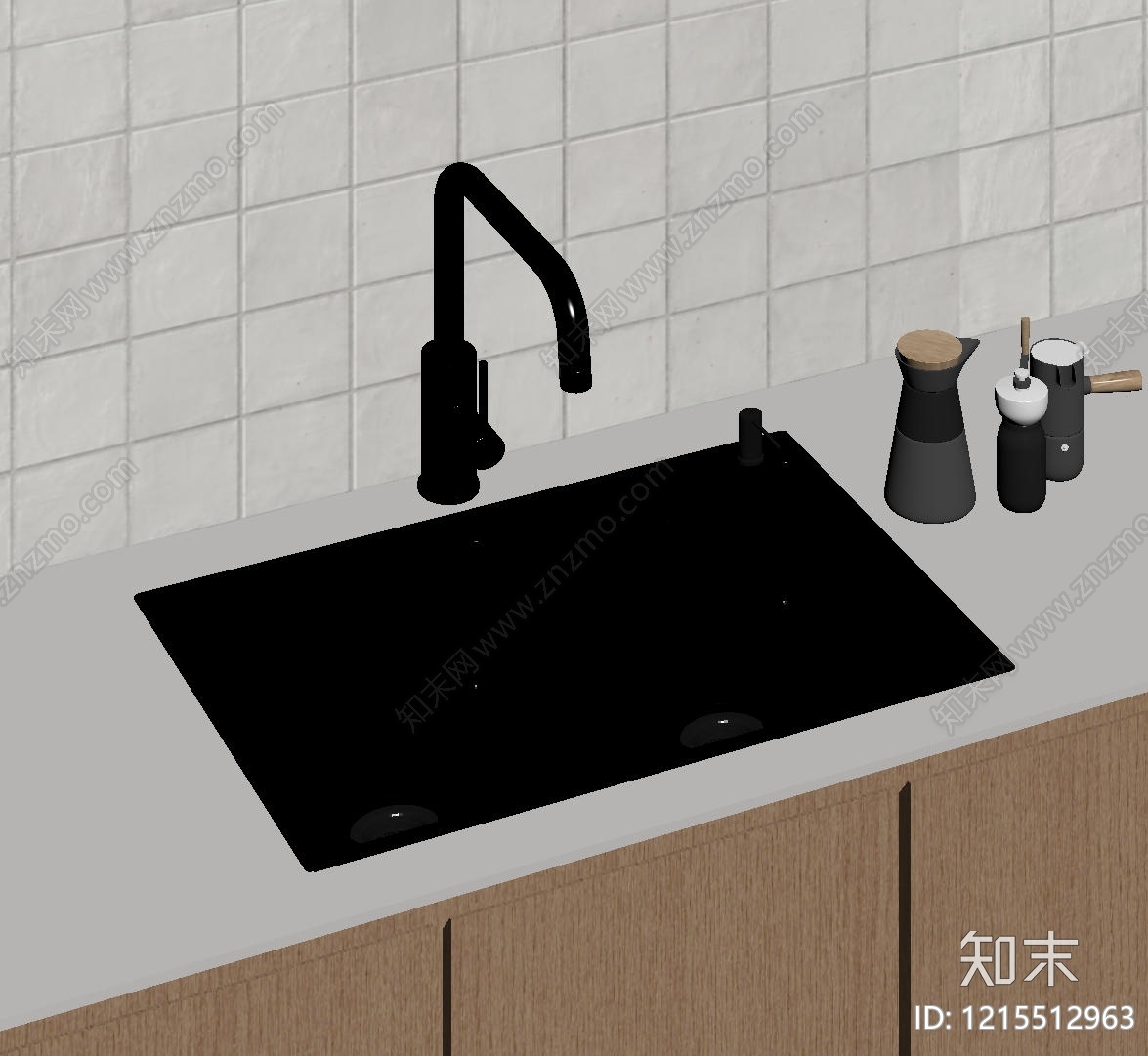现代简约水槽SU模型下载【ID:1215512963】