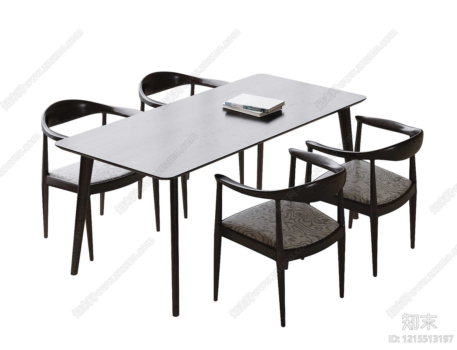 现代简约餐桌椅3D模型下载【ID:1215513197】