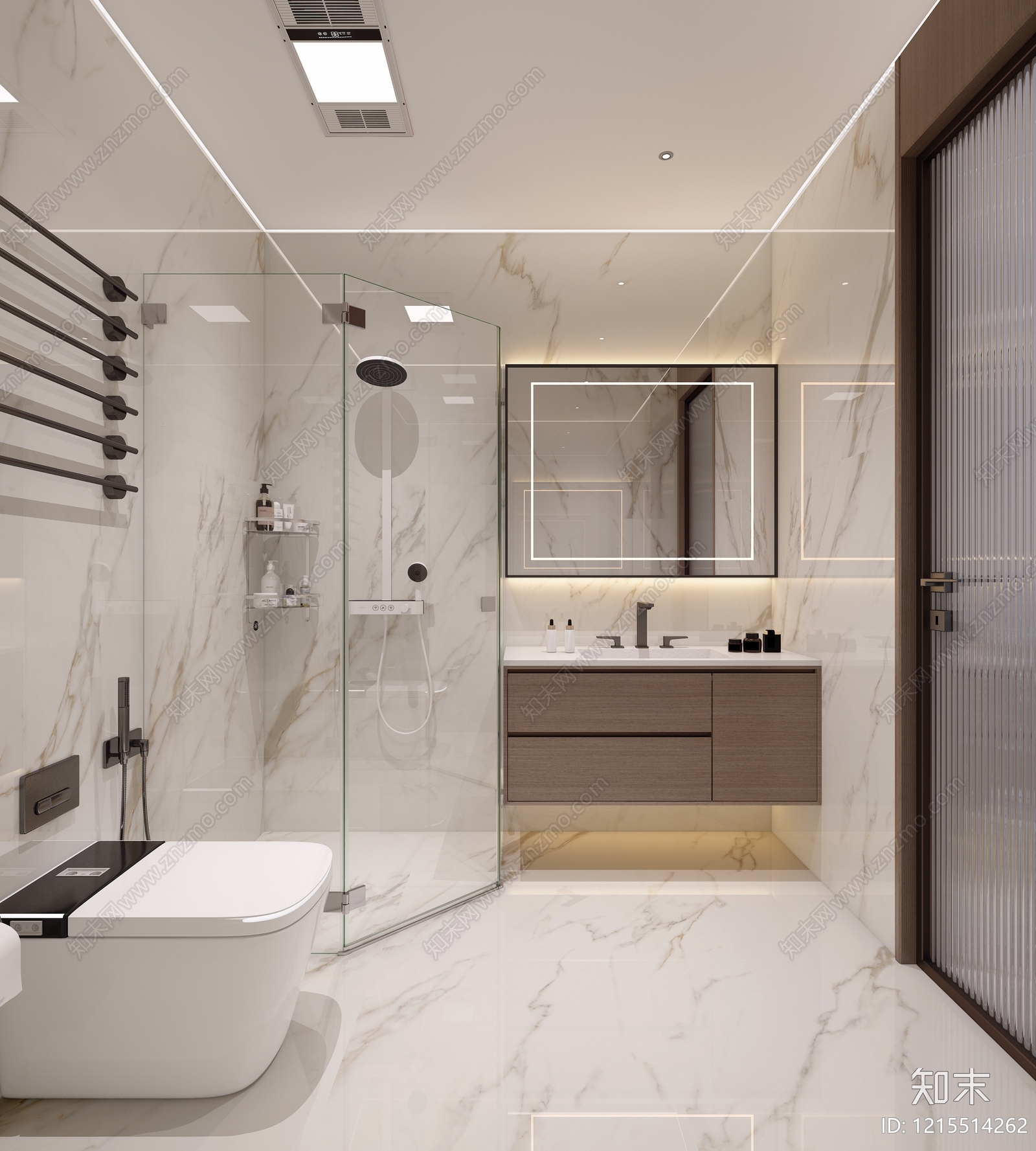 现代简约卫生间3D模型下载【ID:1215514262】