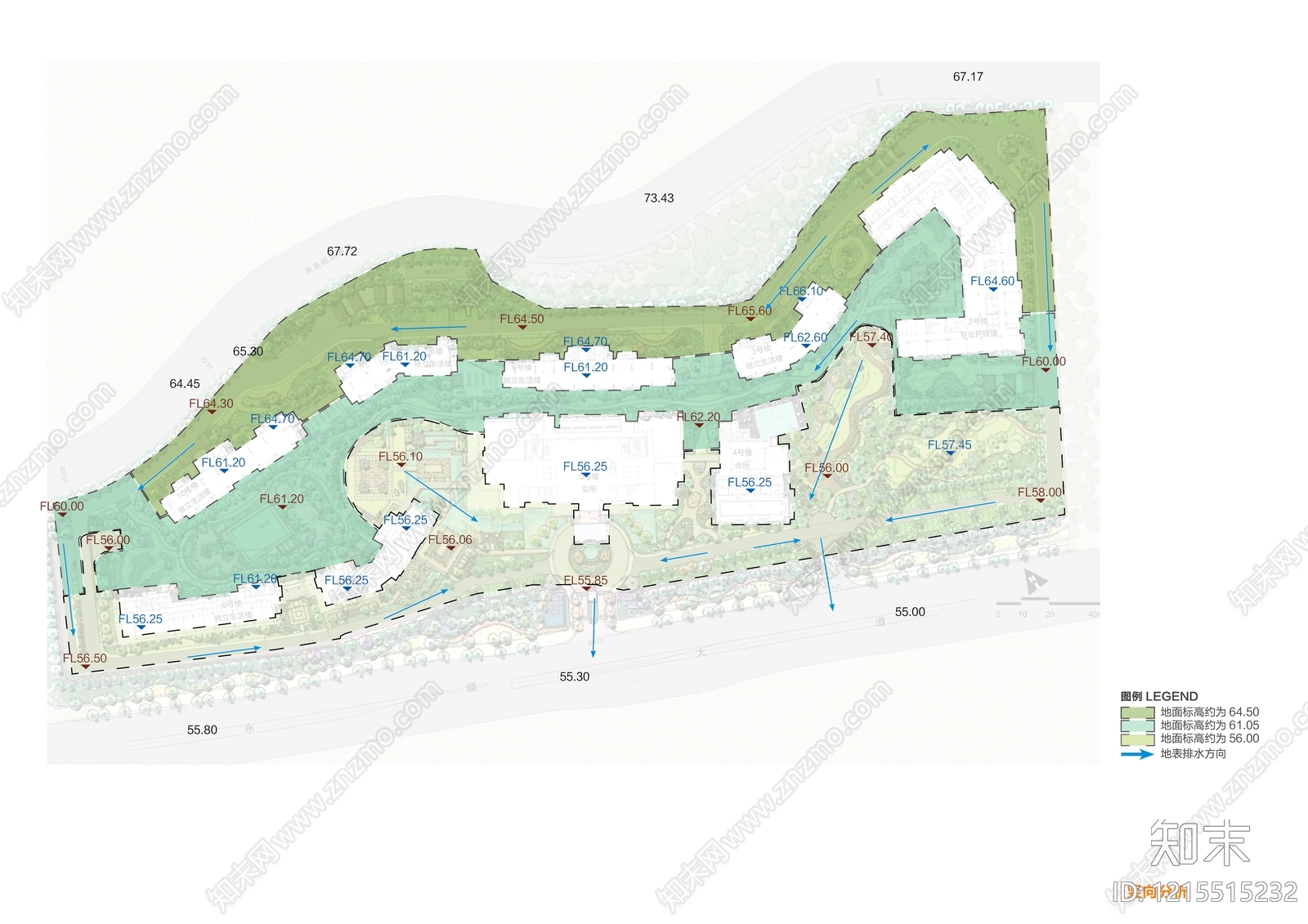 现代小区景观下载【ID:1215515232】