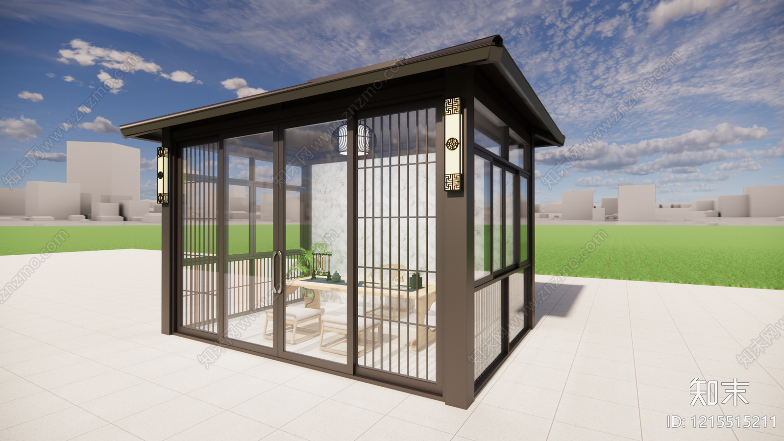 亭子SU模型下载【ID:1215515211】