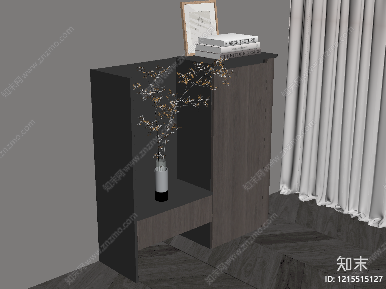 现代简约玄关柜SU模型下载【ID:1215515127】