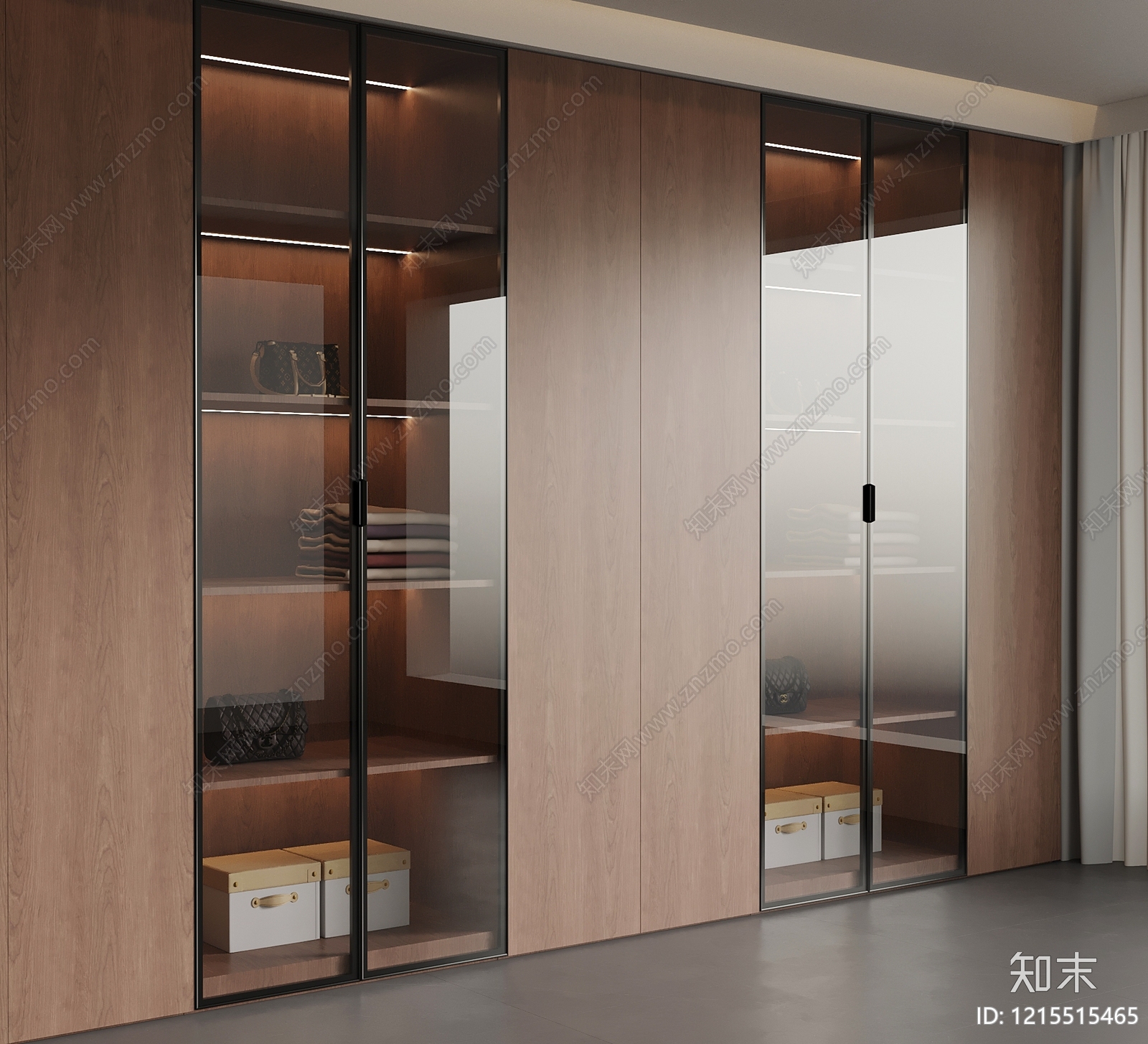 现代简约衣柜SU模型下载【ID:1215515465】