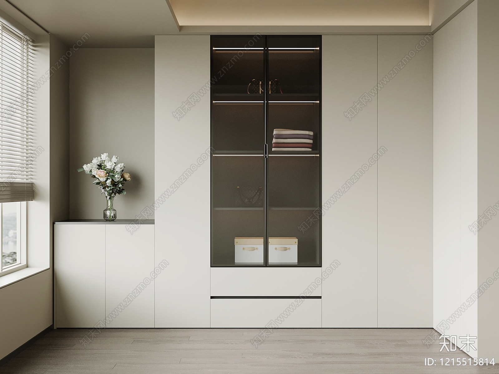 现代衣柜SU模型下载【ID:1215515814】