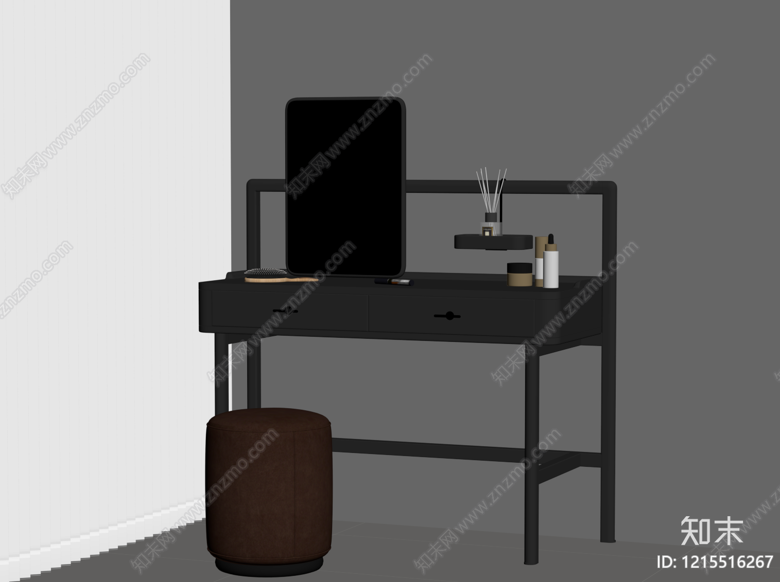 现代简约梳妆台SU模型下载【ID:1215516267】