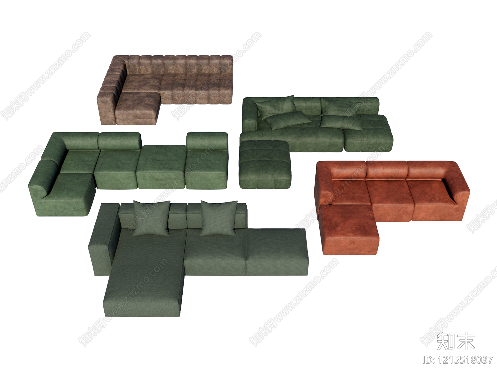 现代简约沙发组合SU模型下载【ID:1215518037】