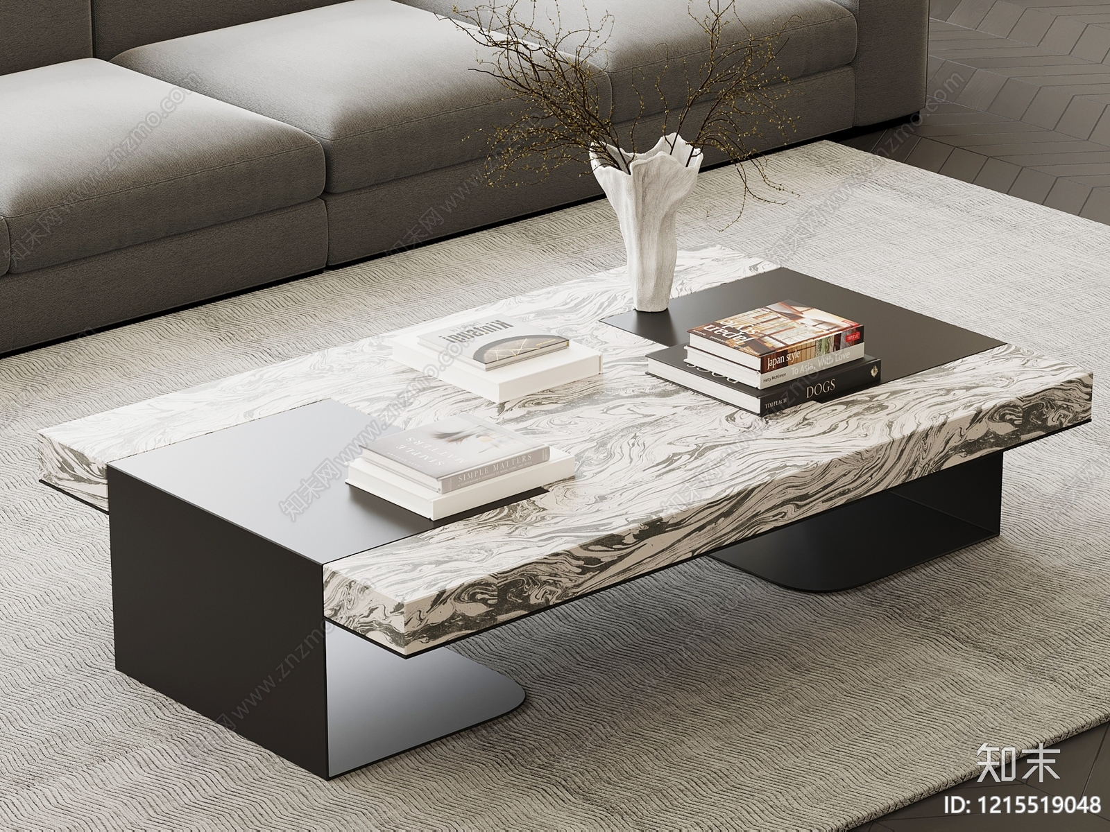 现代简约茶几3D模型下载【ID:1215519048】