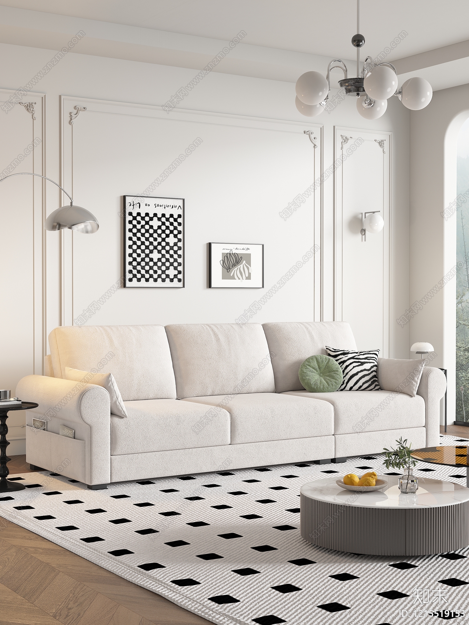 家居客厅3D模型下载【ID:1215519153】