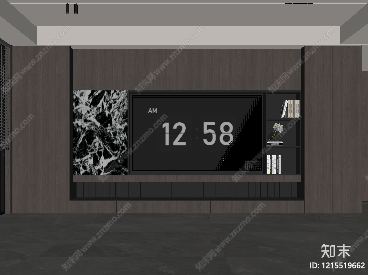 现代背景墙SU模型下载【ID:1215519662】