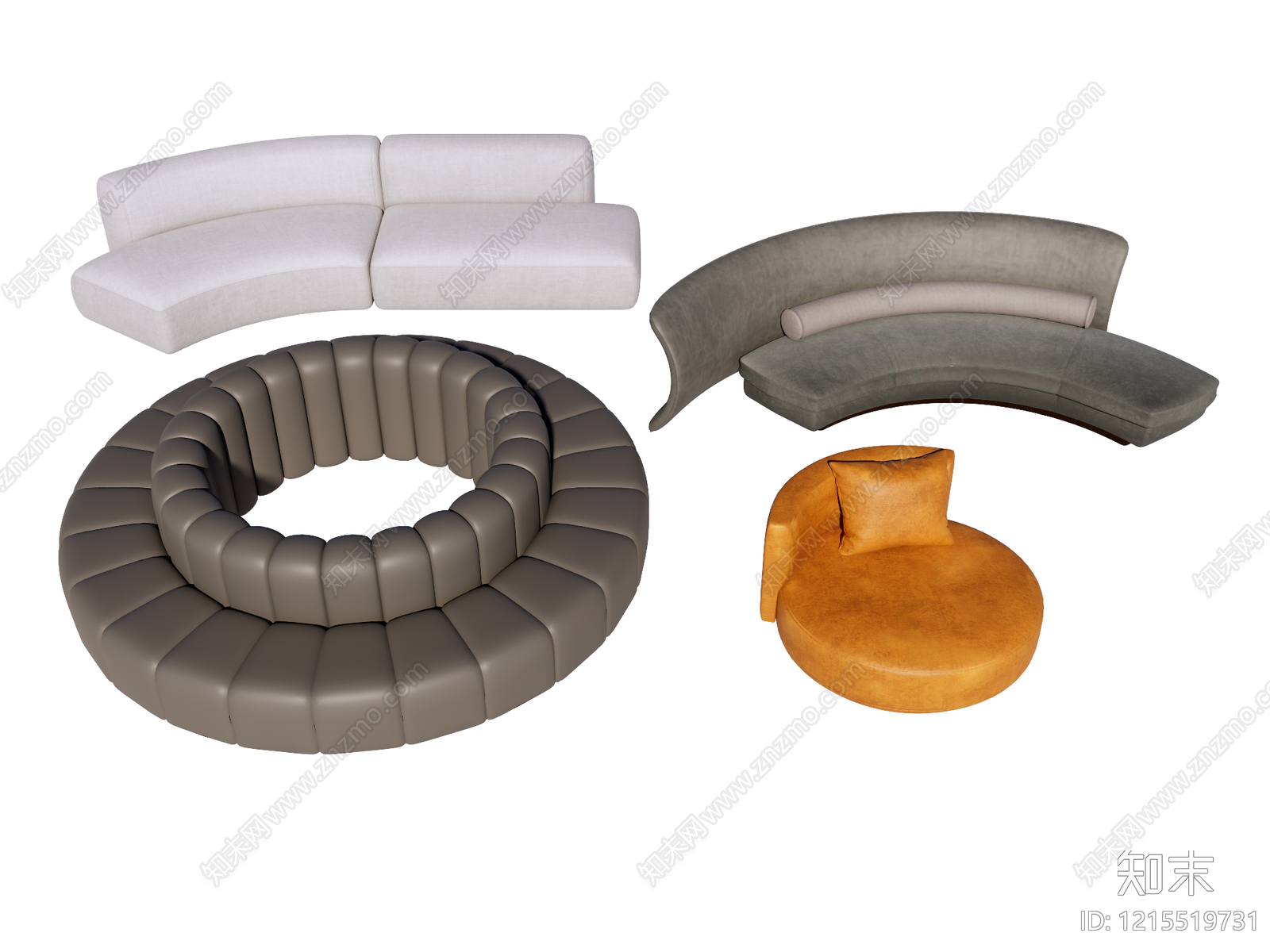 现代简约沙发SU模型下载【ID:1215519731】