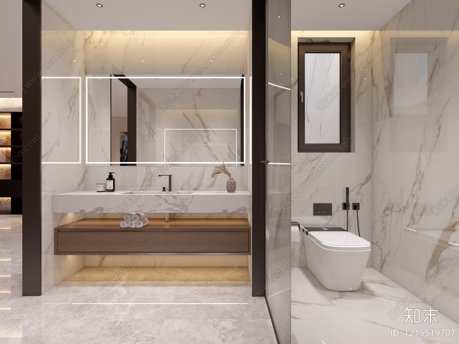 现代简约卫生间3D模型下载【ID:1215519707】