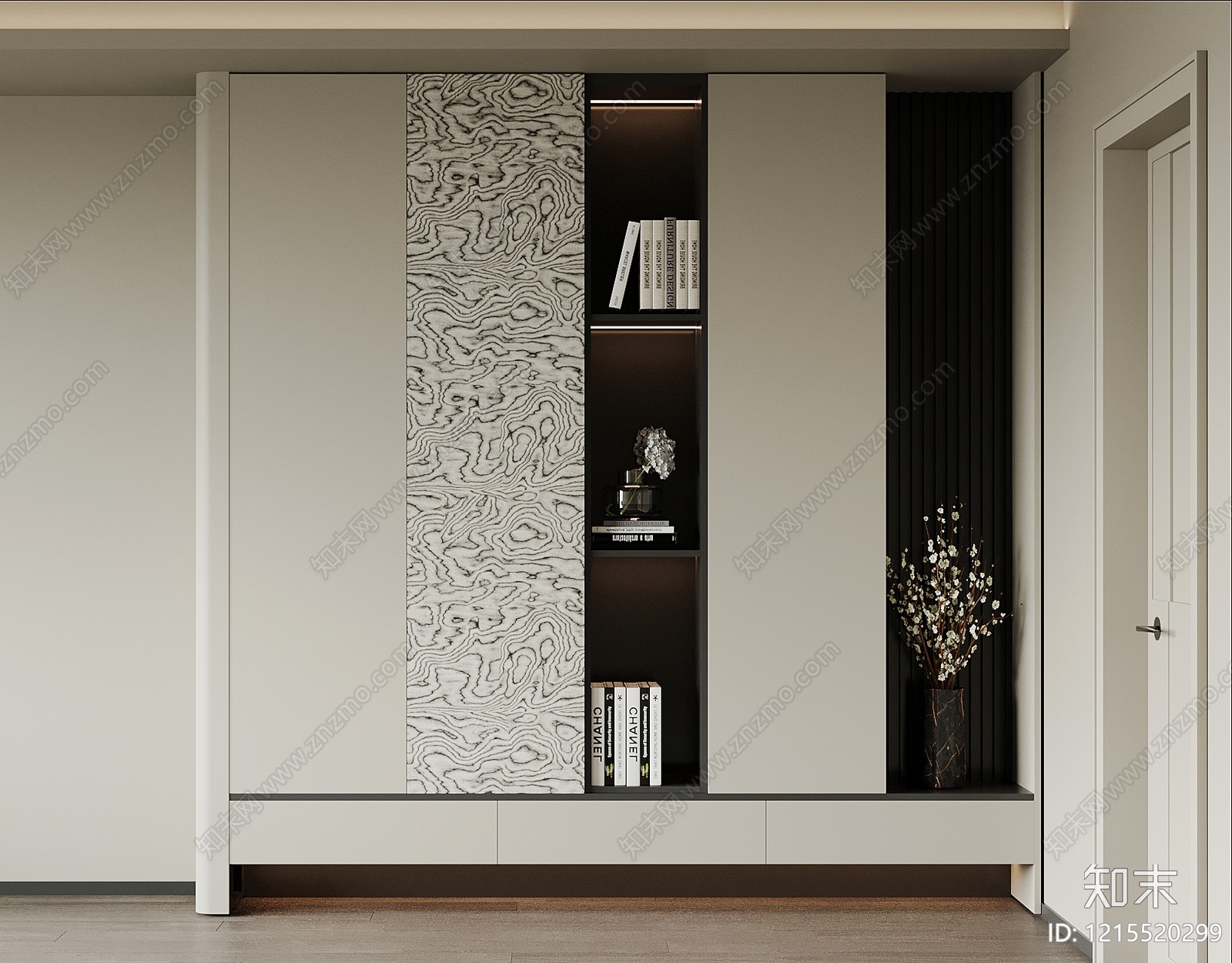 现代简约玄关柜SU模型下载【ID:1215520299】