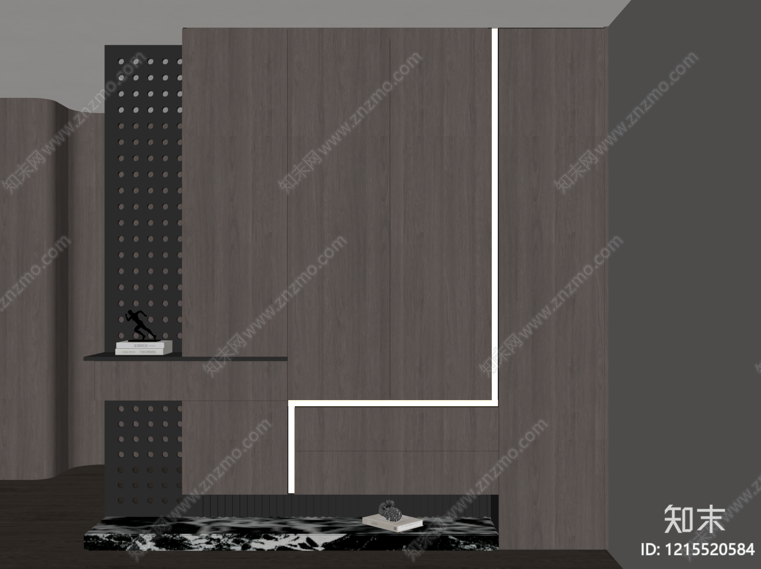 现代玄关柜SU模型下载【ID:1215520584】